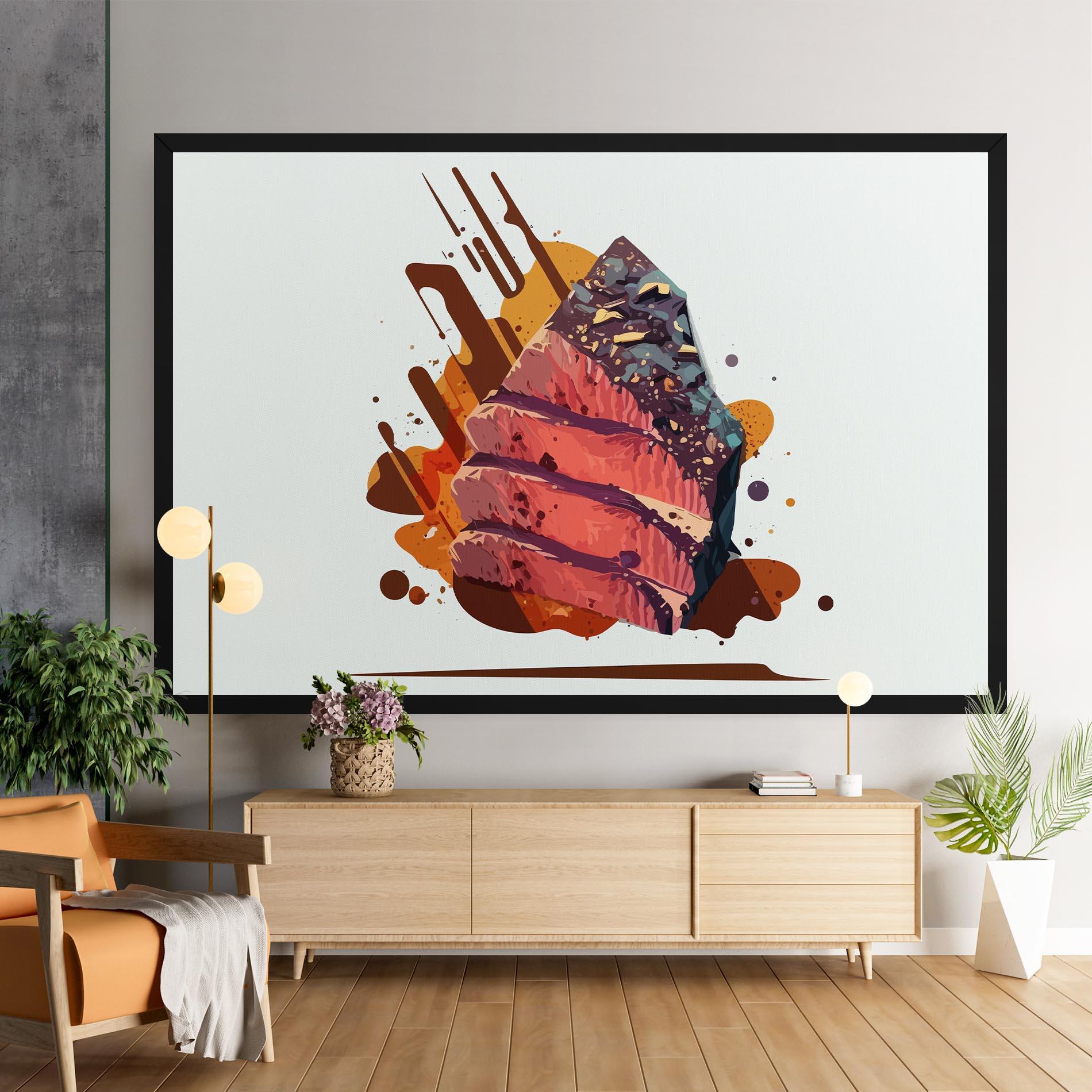 Картина на платно Meat Floating mockup 9