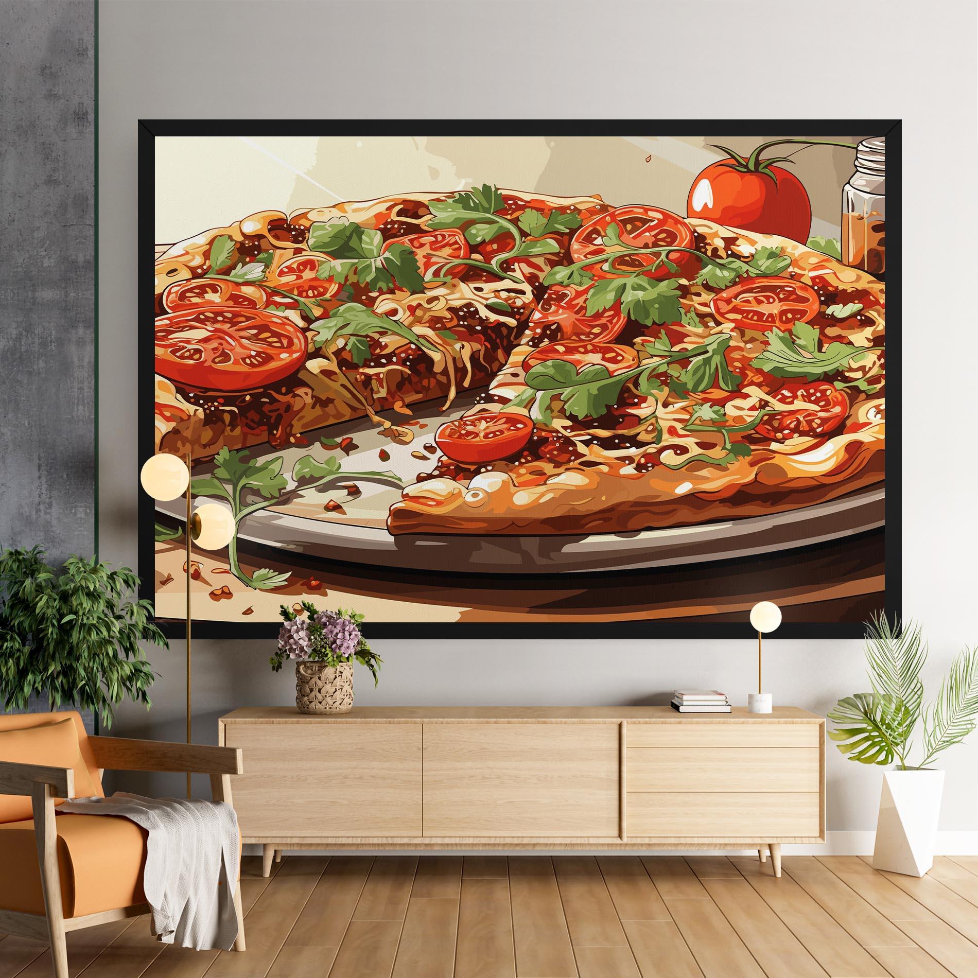 Картина на платно Pizza View mockup 9
