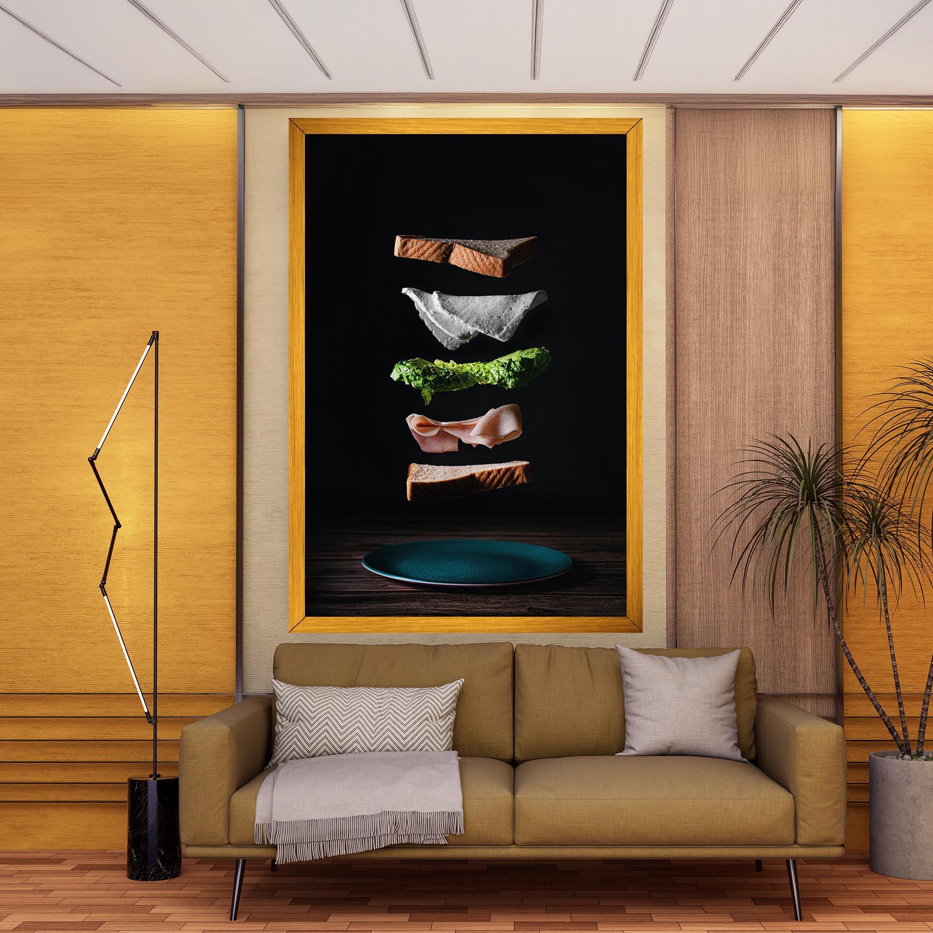 Картина на платно Floating Sandwich mockup 9