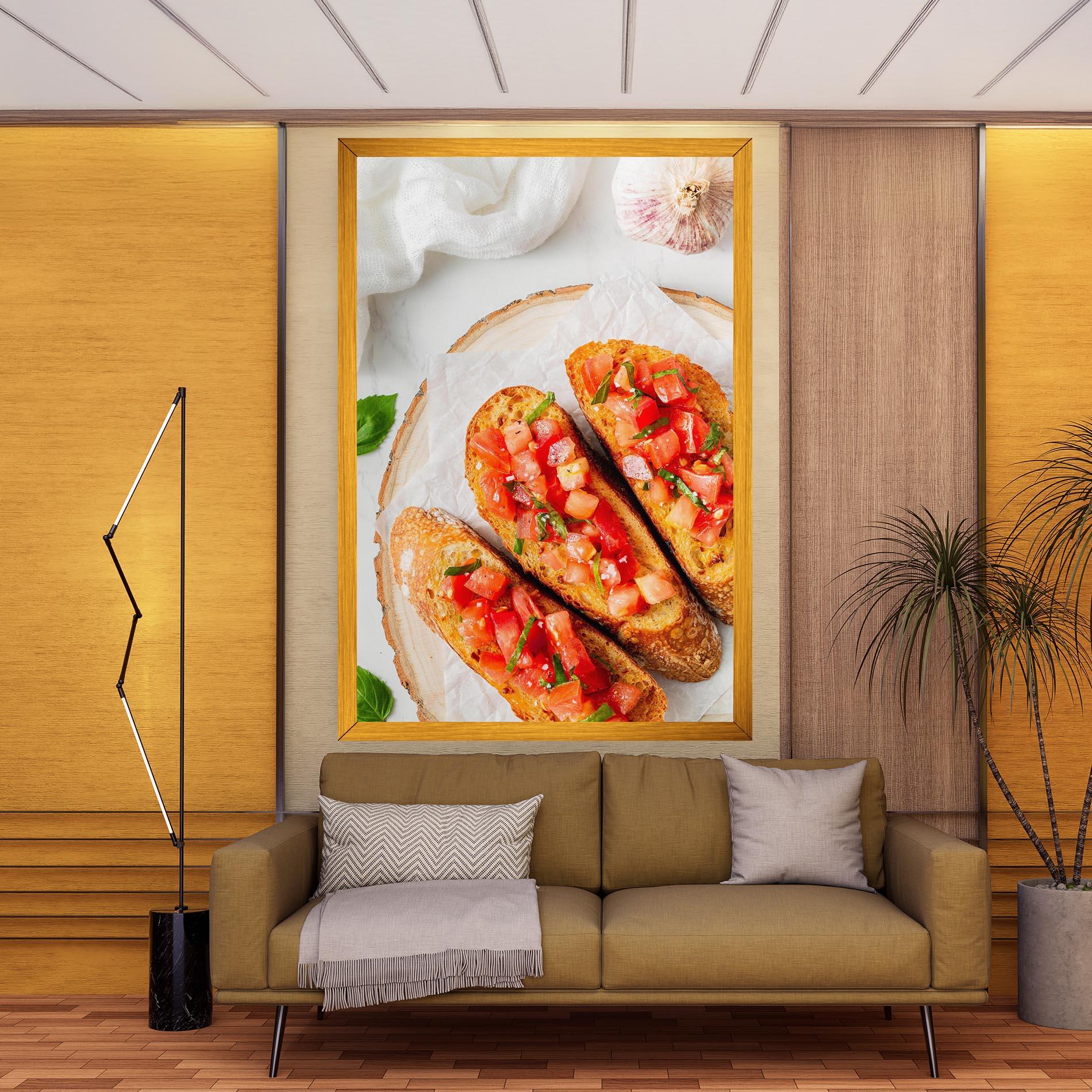 Картина на платно Tomatoes On Bread mockup 9