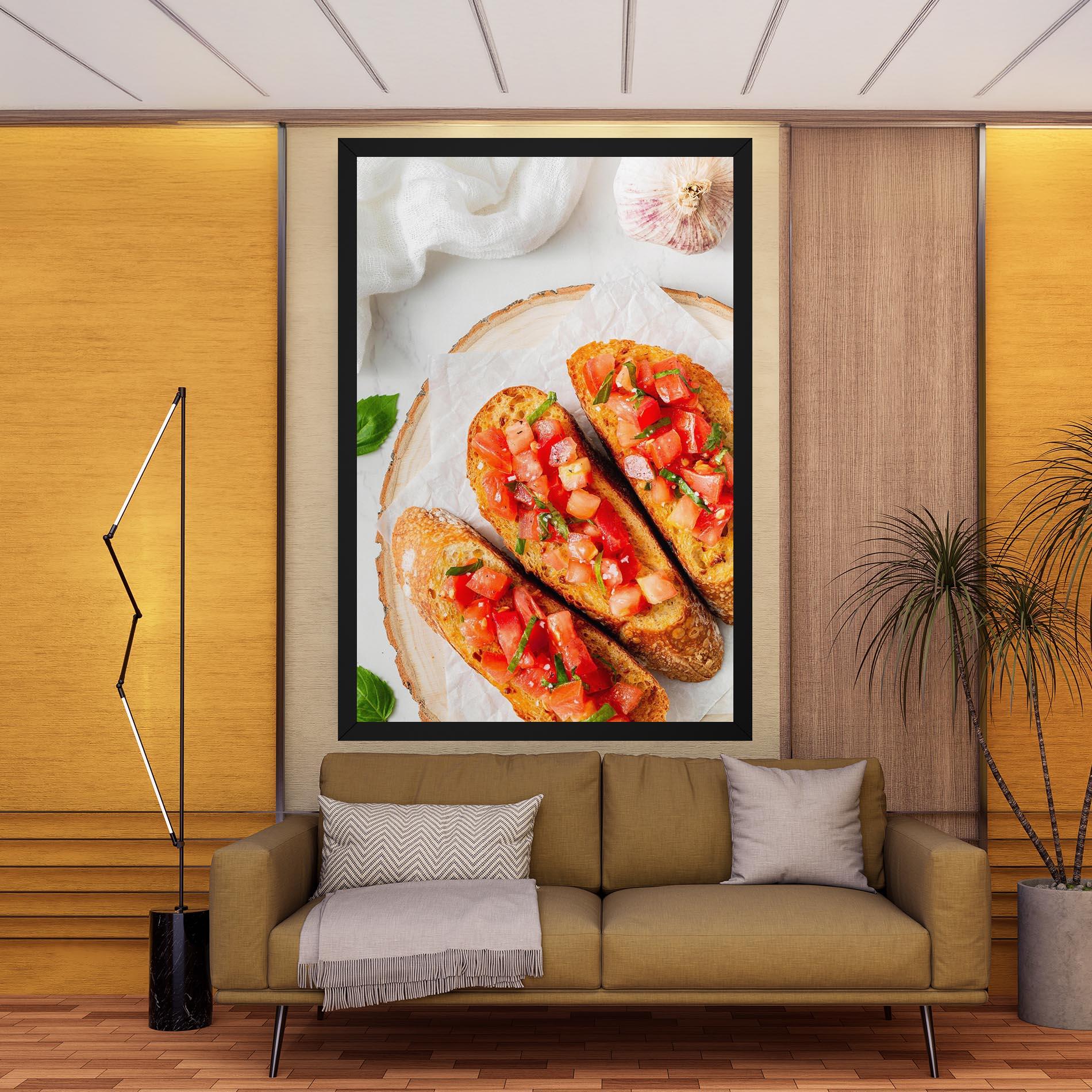 Картина на платно Tomatoes On Bread mockup 9