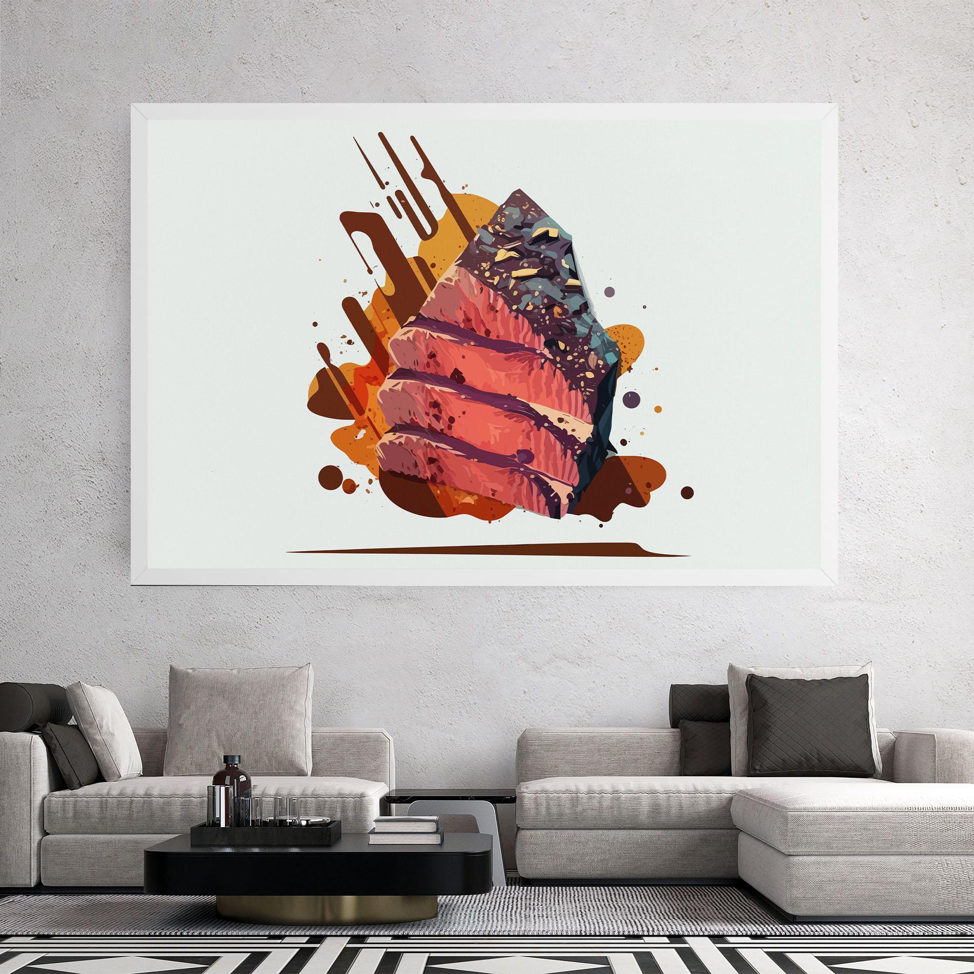 Картина на платно Meat Floating mockup 2