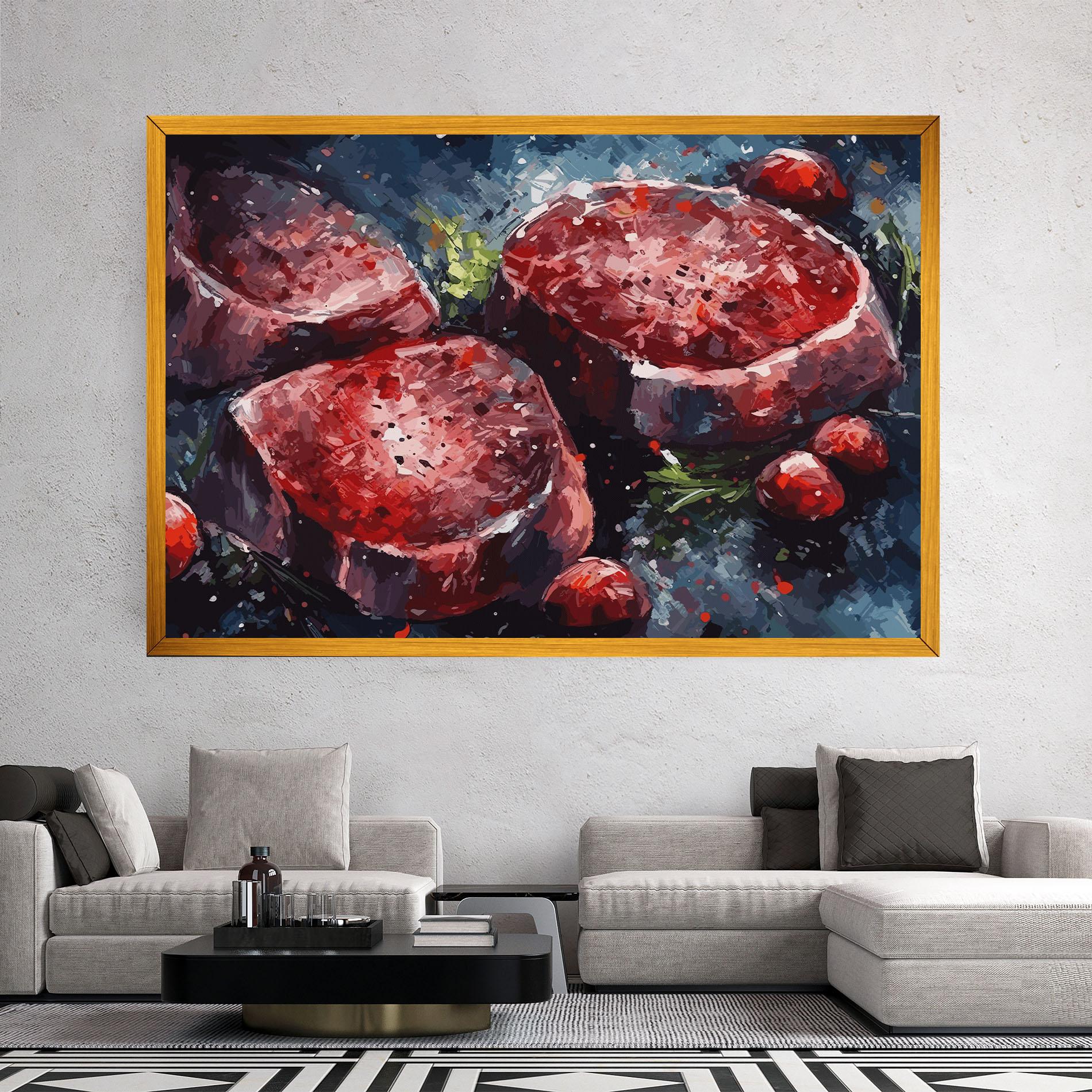 Картина на платно Meat Art mockup 2