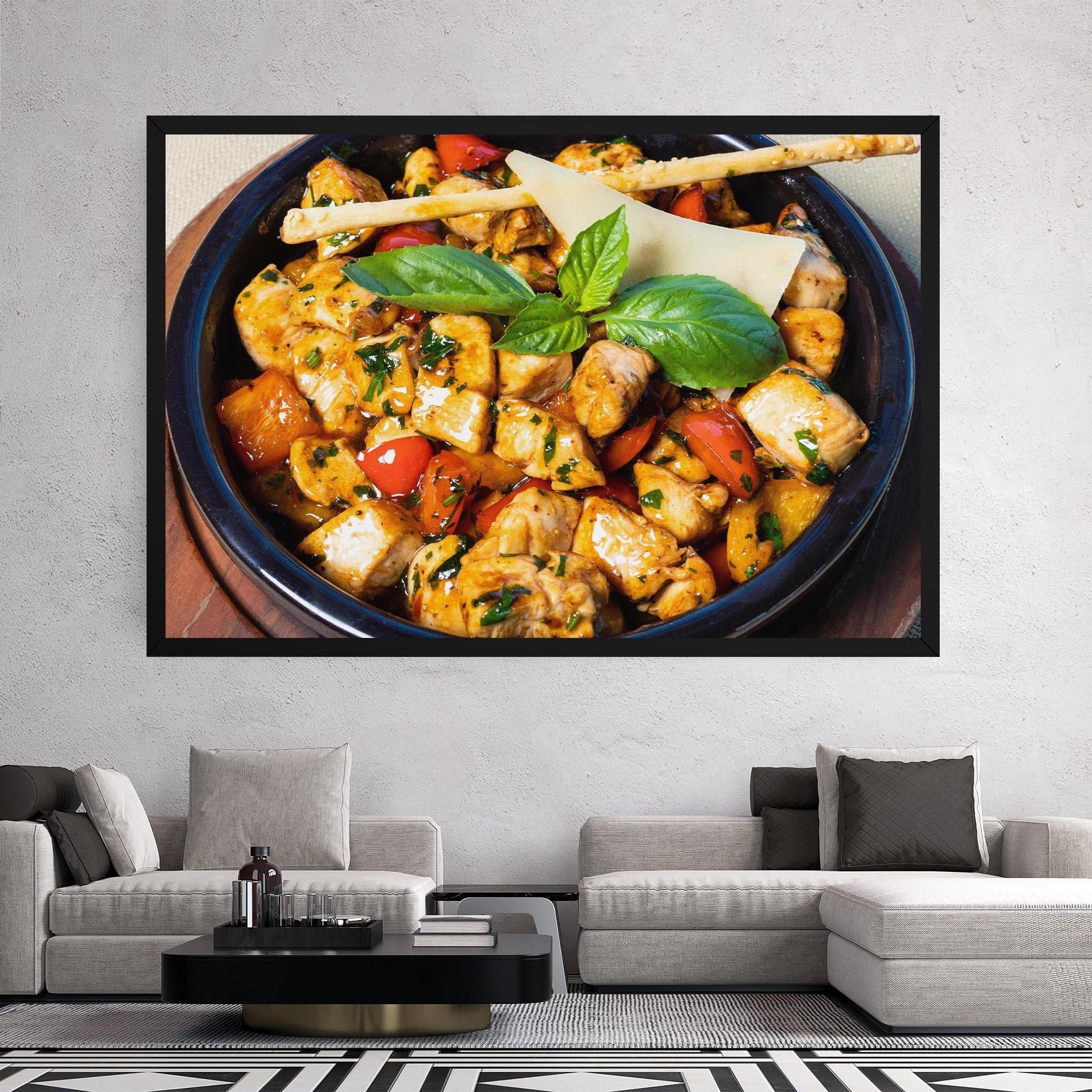 Картина на платно Chicken Food mockup 2