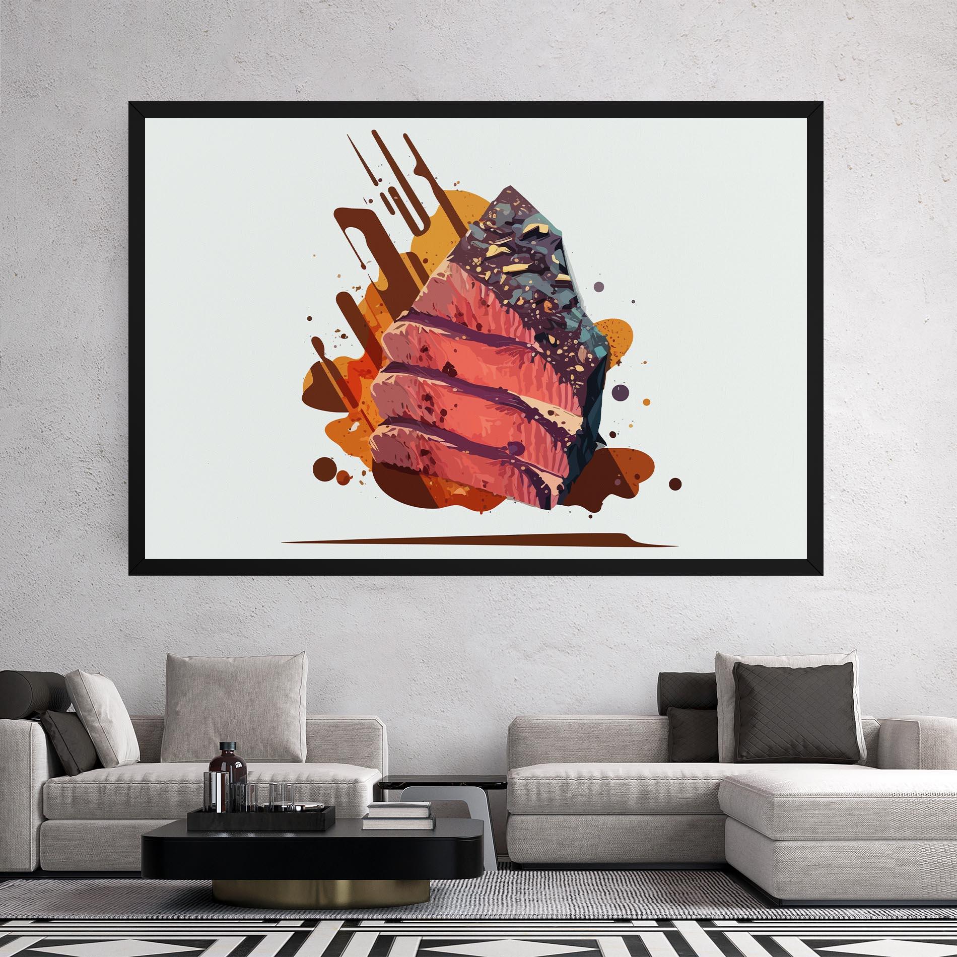 Картина на платно Meat Floating mockup 2