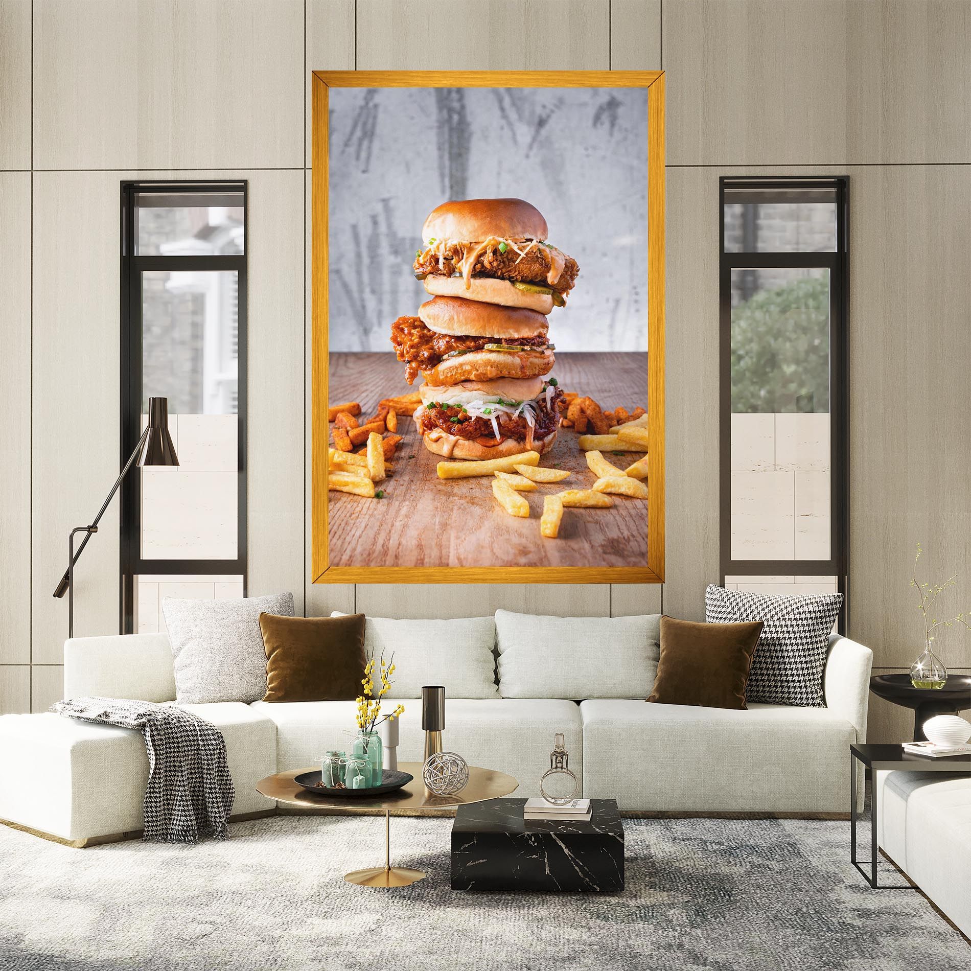 Triple Hamburger mockup 2