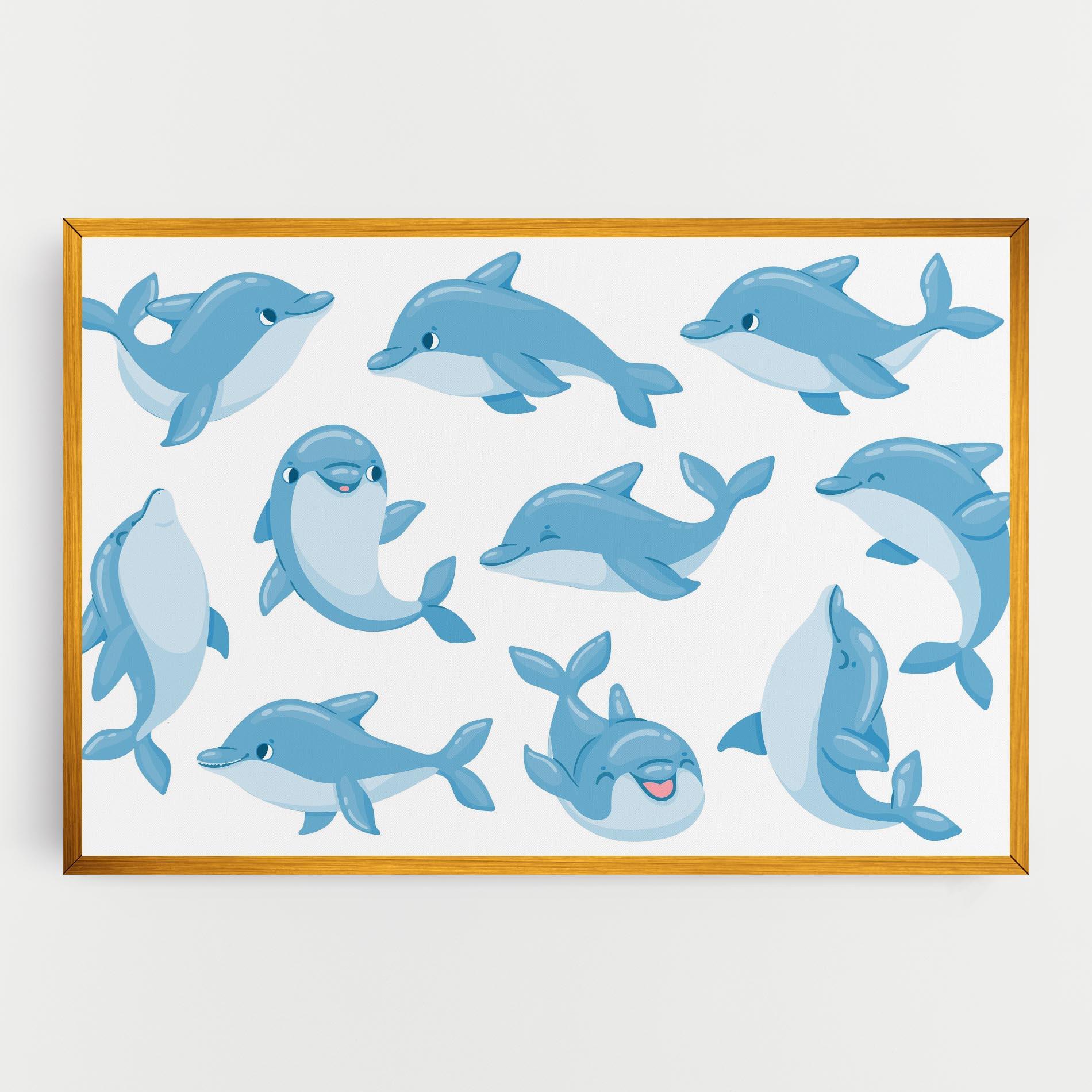 Картина на платно Dolphin mockup 0