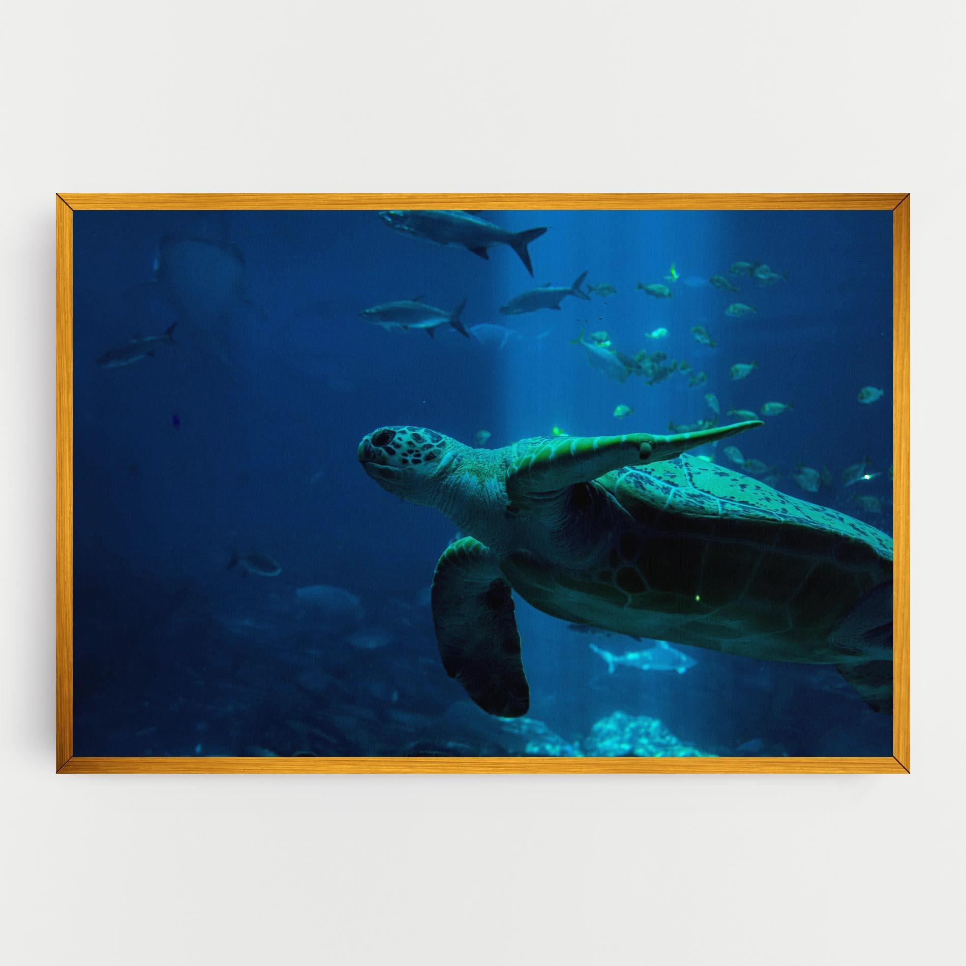 Картина на платно Green Turtule mockup 0