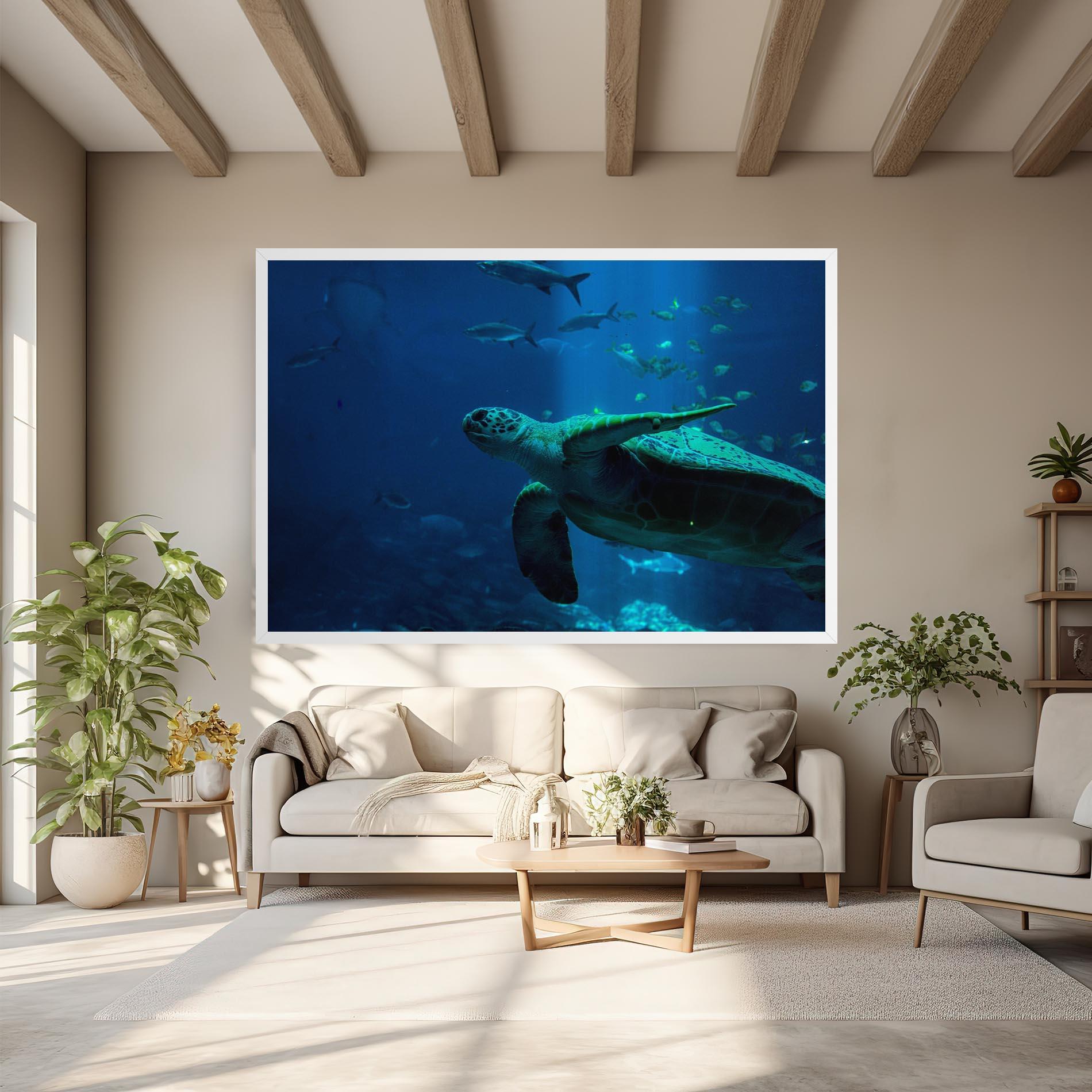 Картина на платно Green Turtule mockup 6