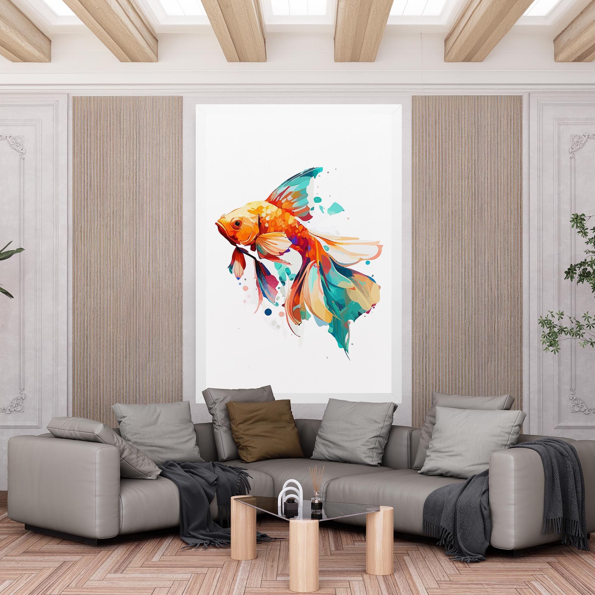 Blue Orange Fish mockup 6