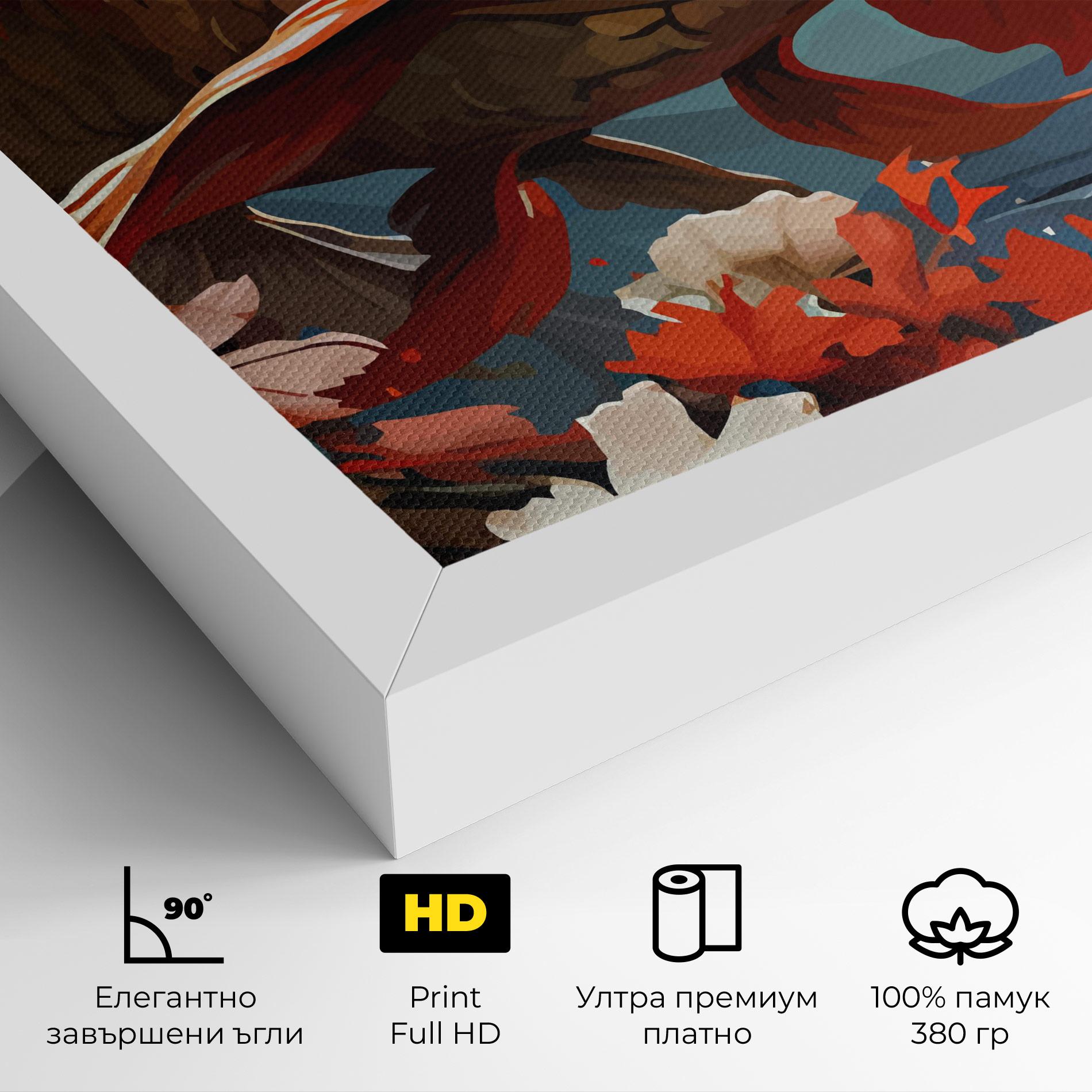 Картина на платно Orange Koi mockup 4