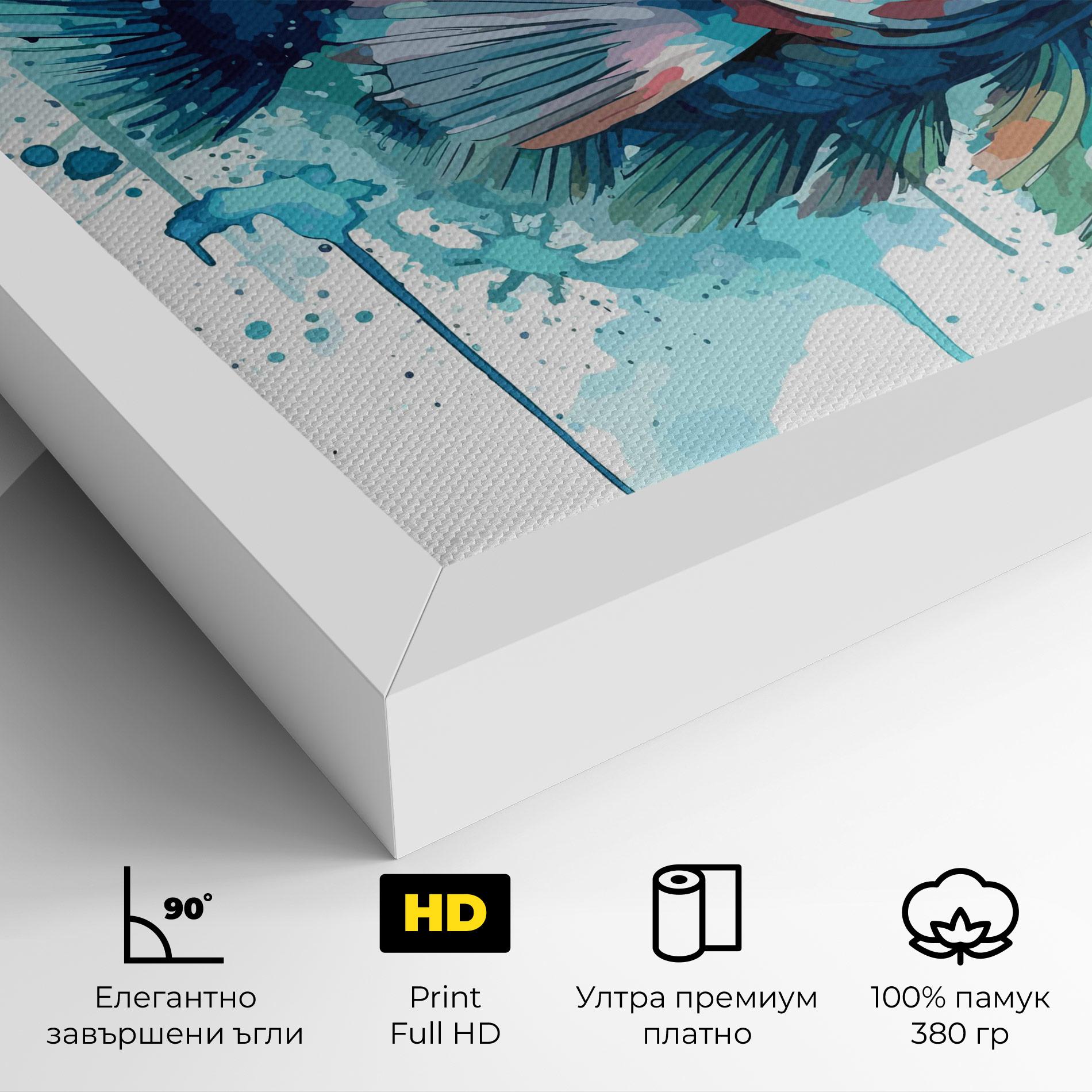 Картина на платно Watercolor Fish mockup 4