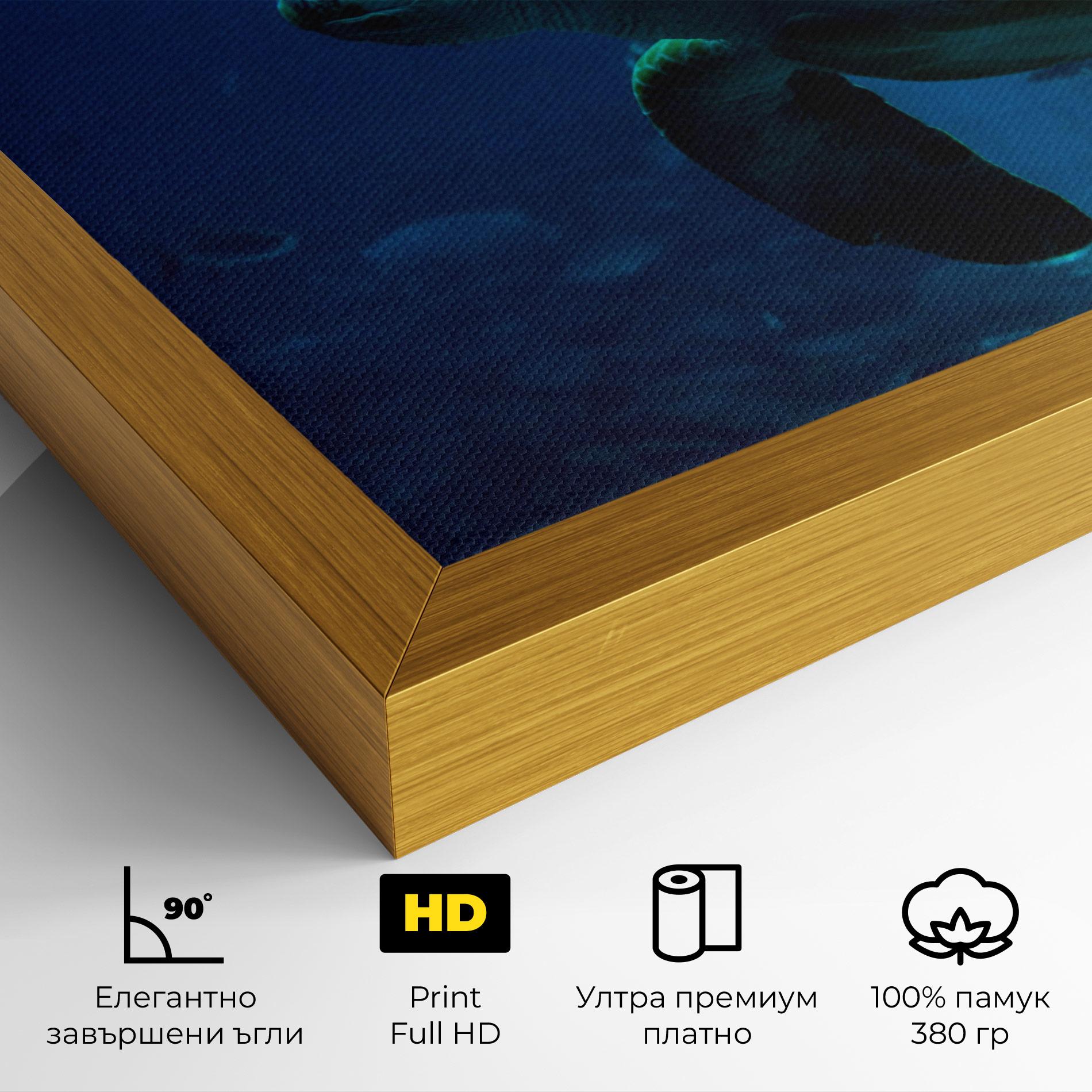 Картина на платно Green Turtule mockup 4