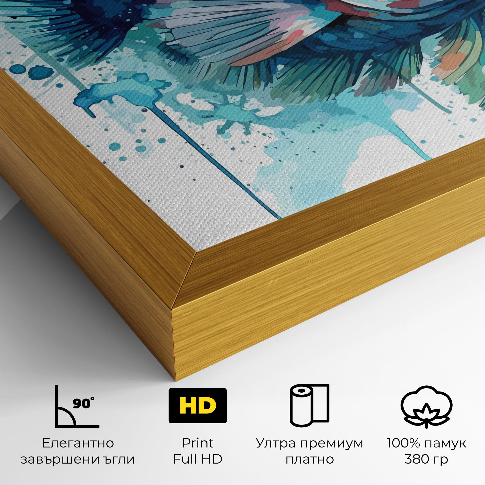 Картина на платно Watercolor Fish mockup 4