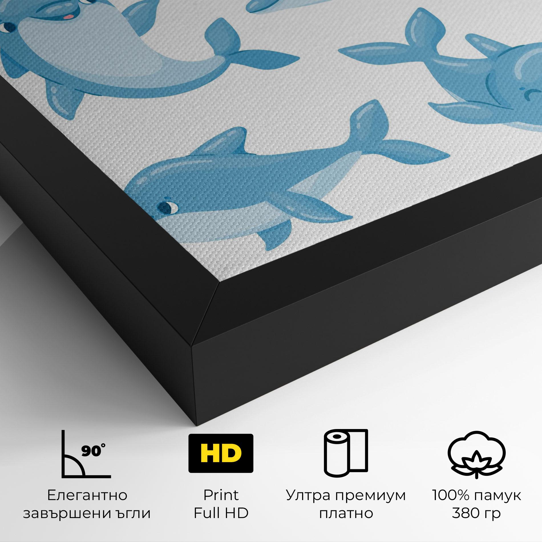 Картина на платно Dolphin mockup 4