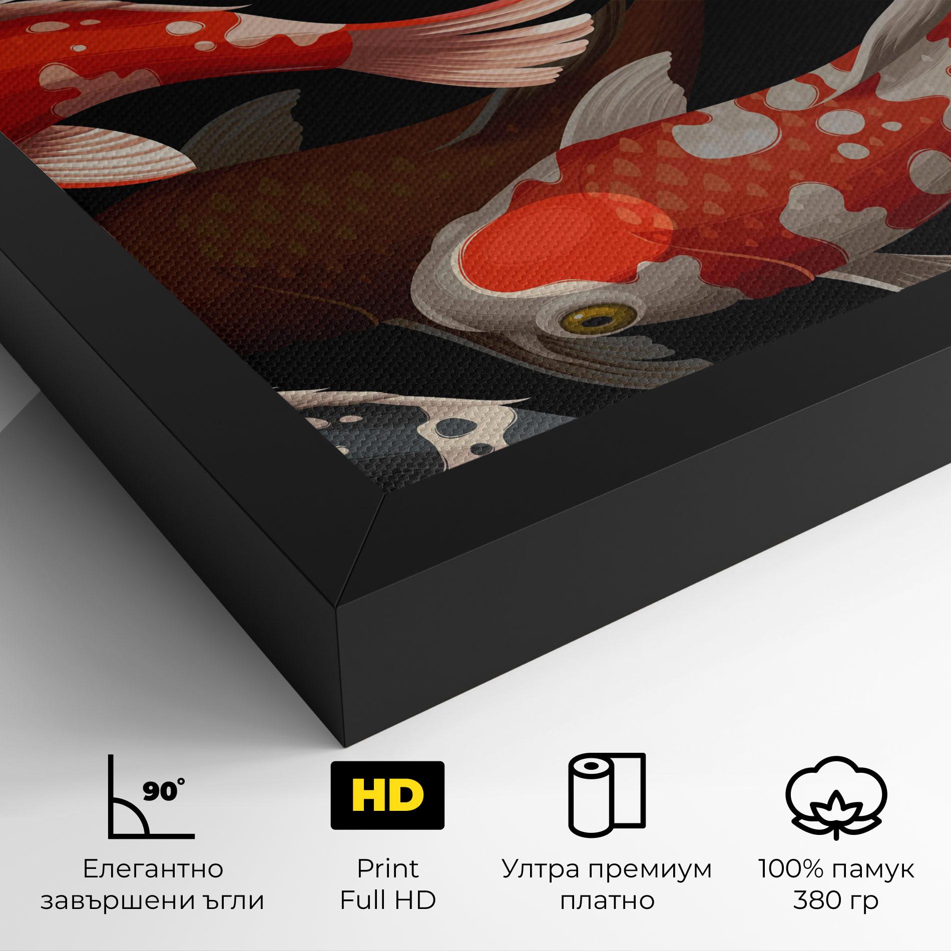 Картина на платно Seamless Koi Fish mockup 4