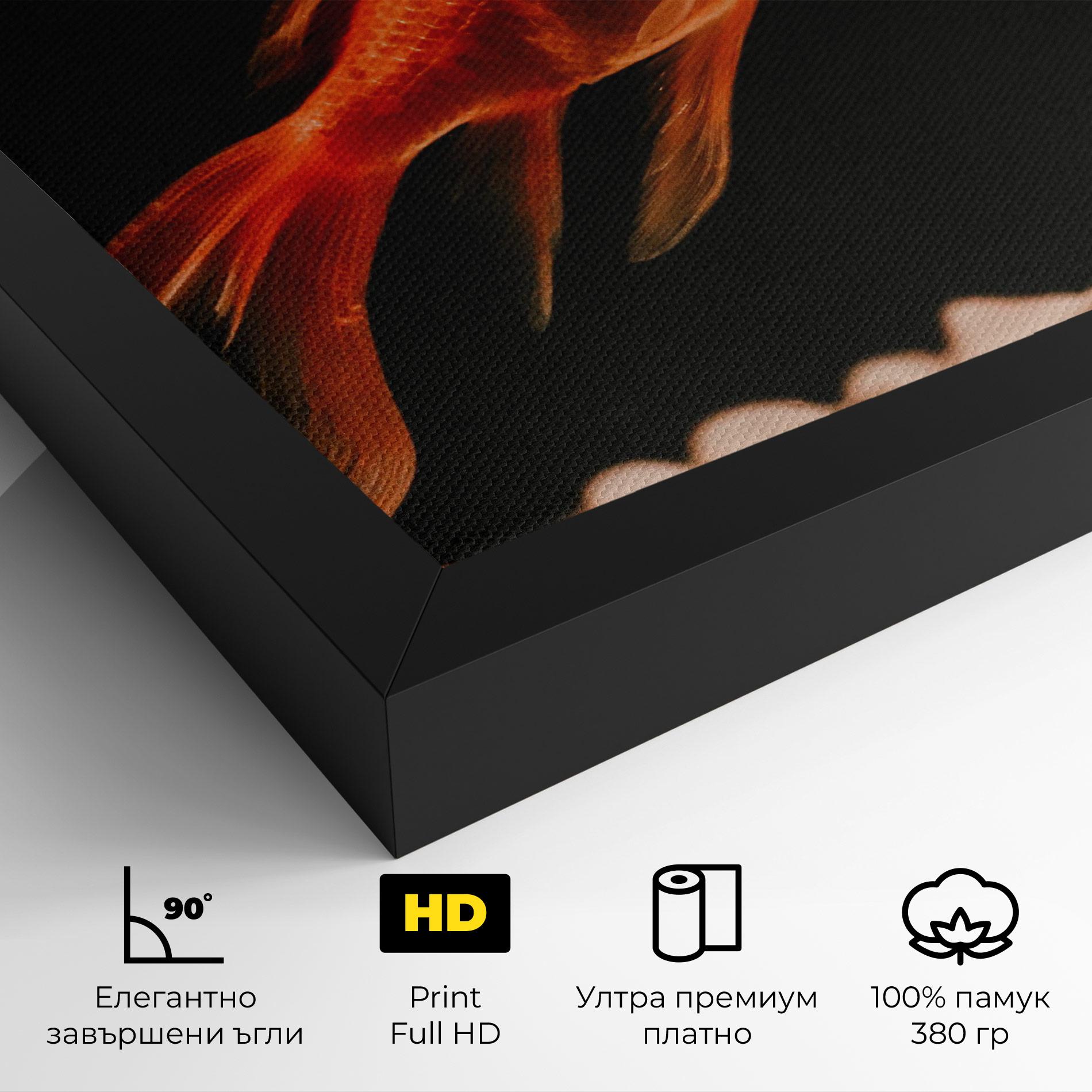 Картина на платно Small Orange Fish mockup 4