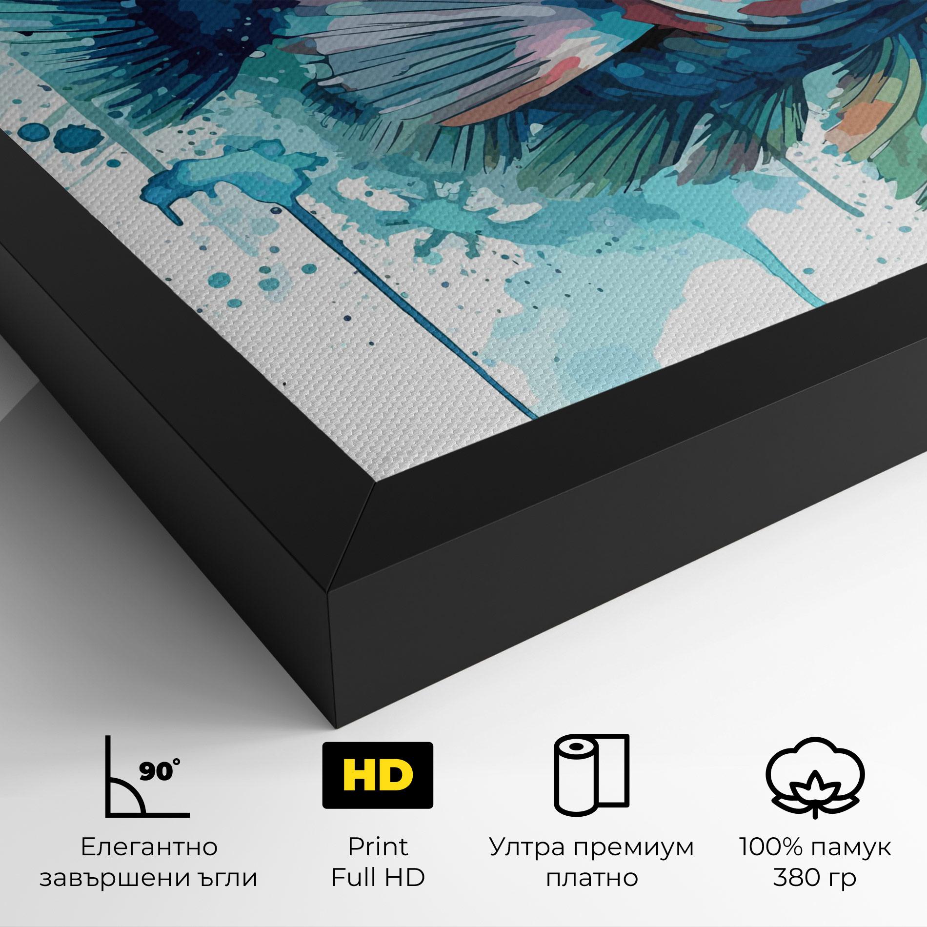 Картина на платно Watercolor Fish mockup 4