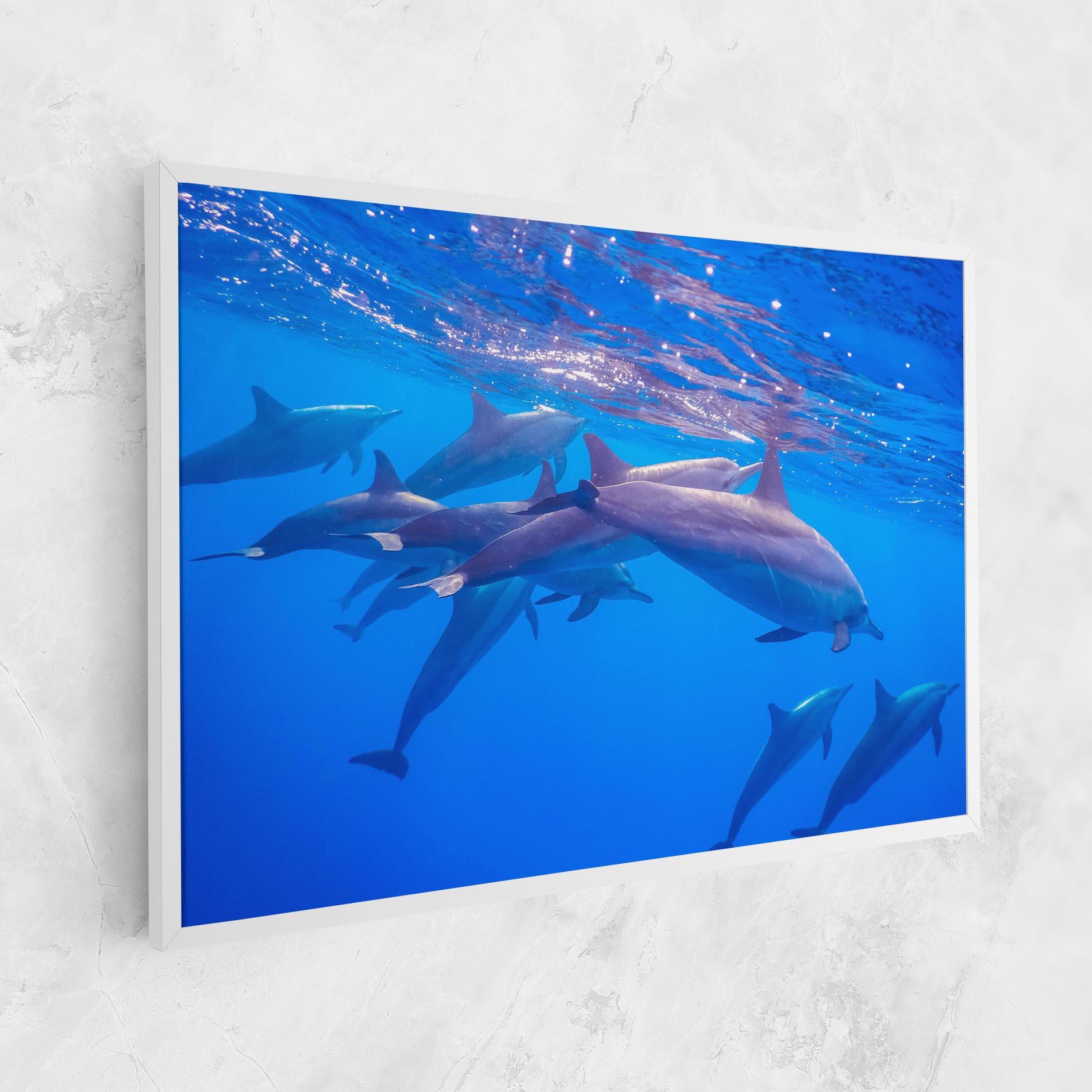 Картина на платно Dolphin Family mockup 1