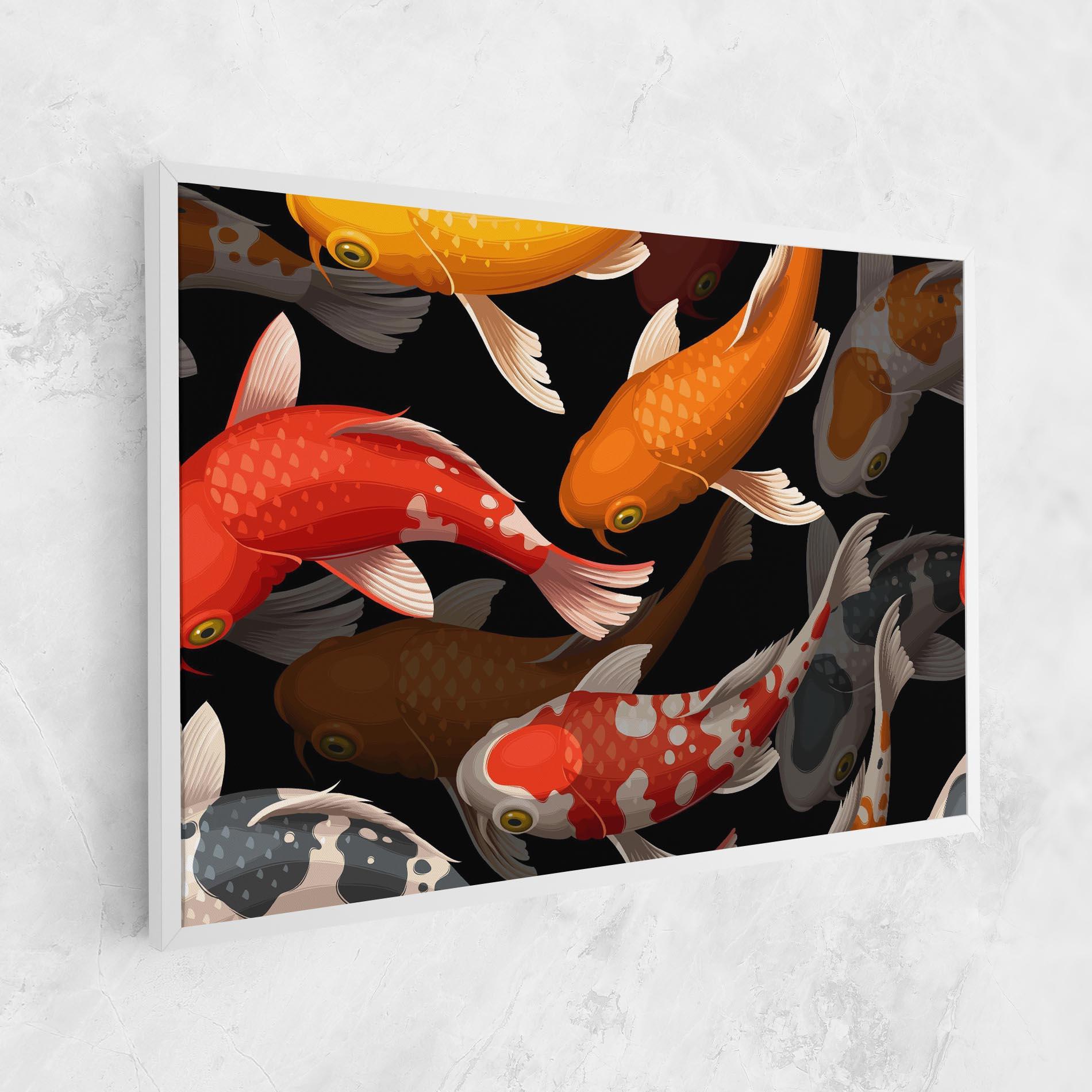 Картина на платно Seamless Koi Fish mockup 1