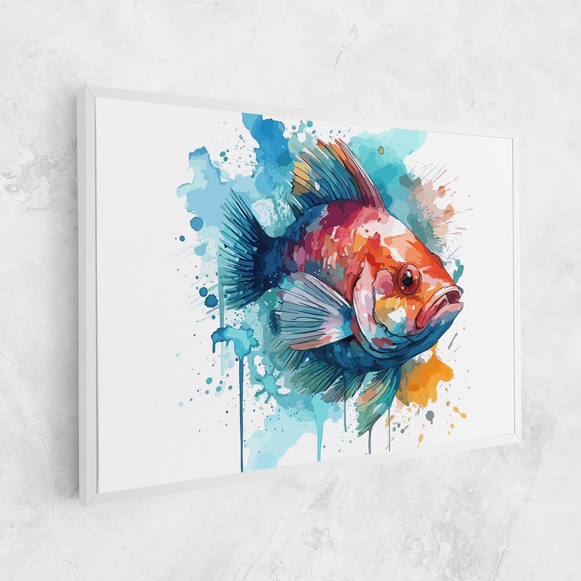Картина на платно Watercolor Fish mockup 1