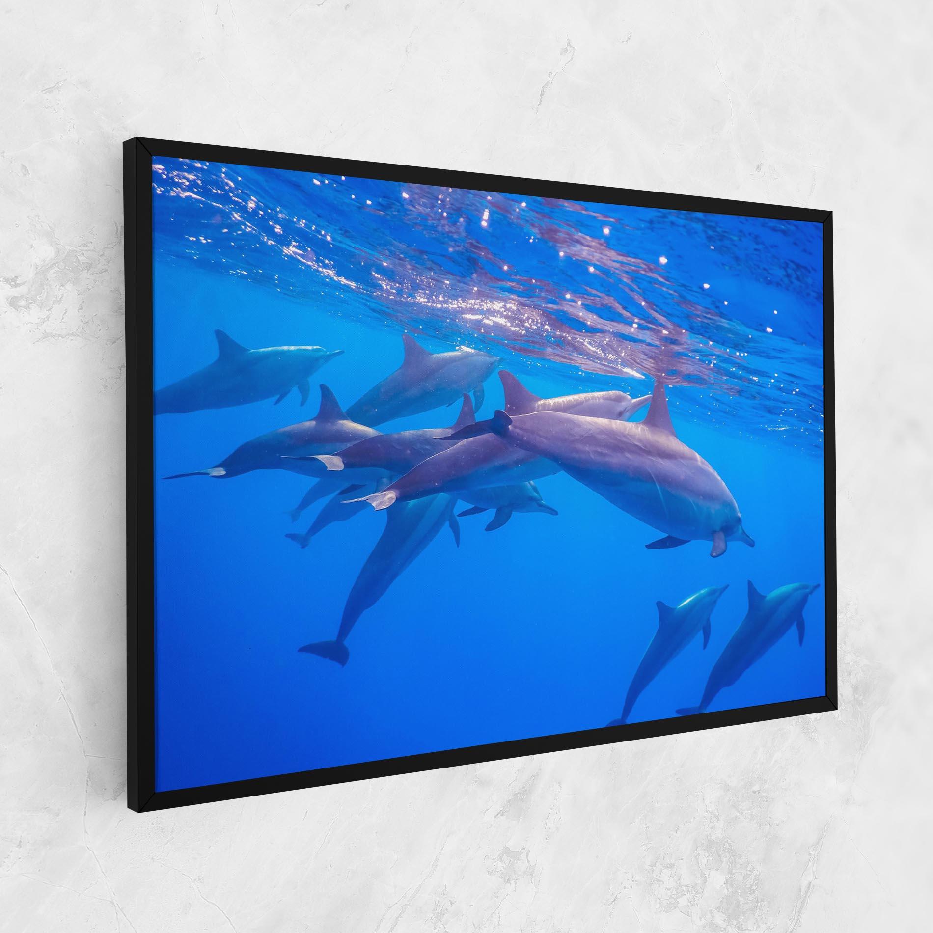 Картина на платно Dolphin Family mockup 1