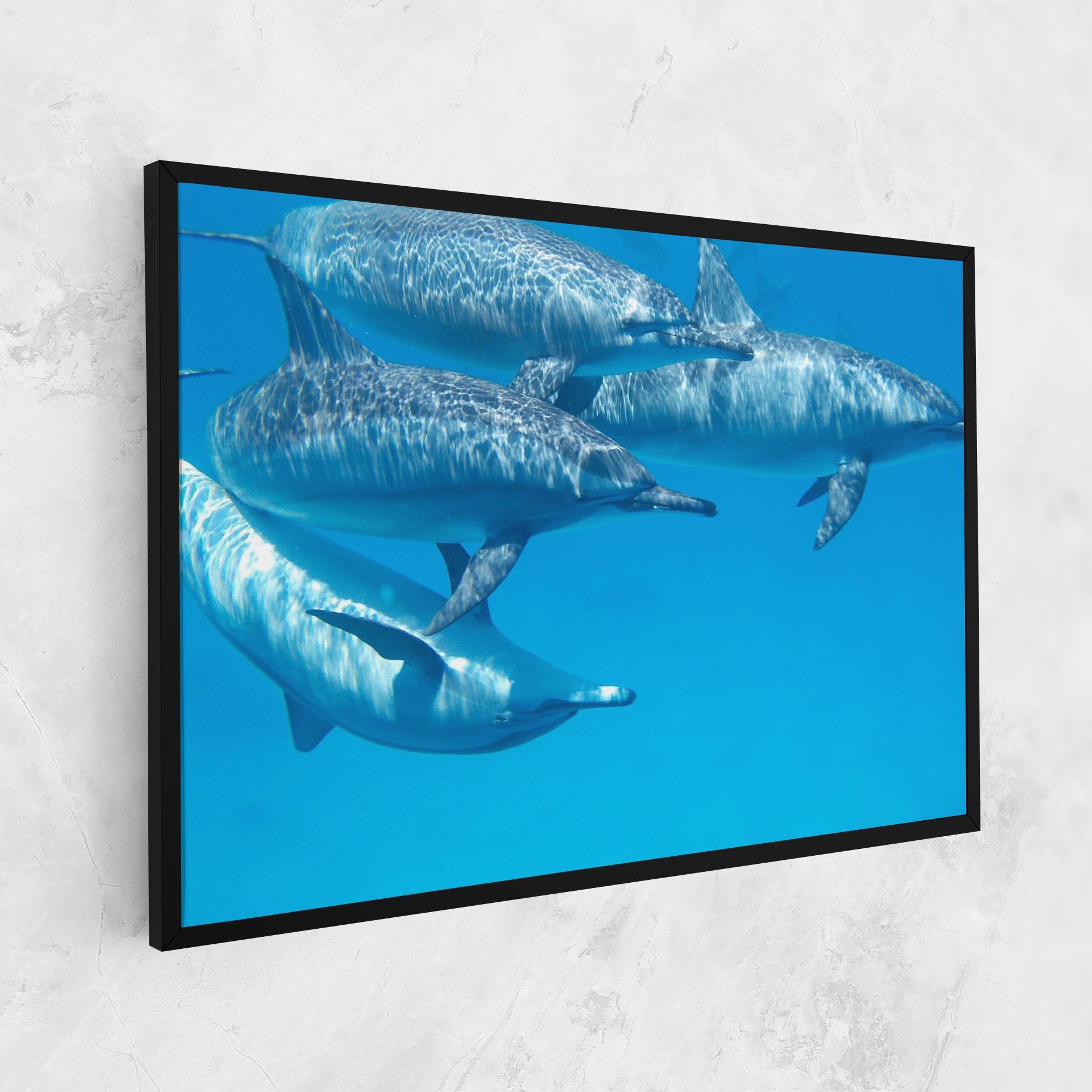 Картина на платно Family Of Dolphins mockup 1