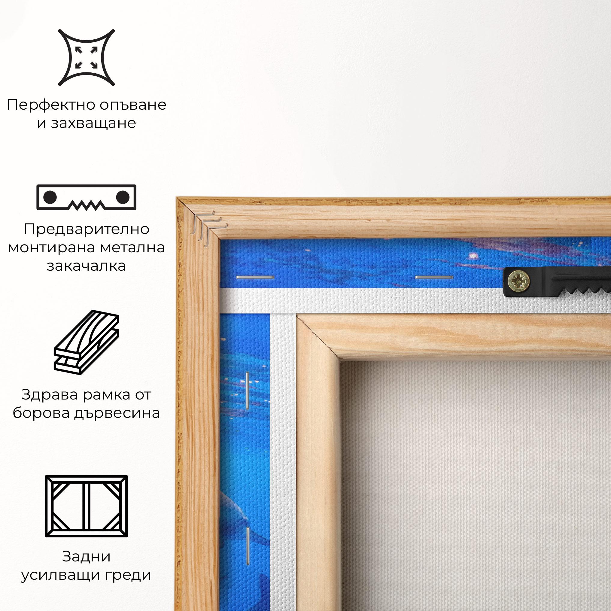 Картина на платно Dolphin Family mockup 5