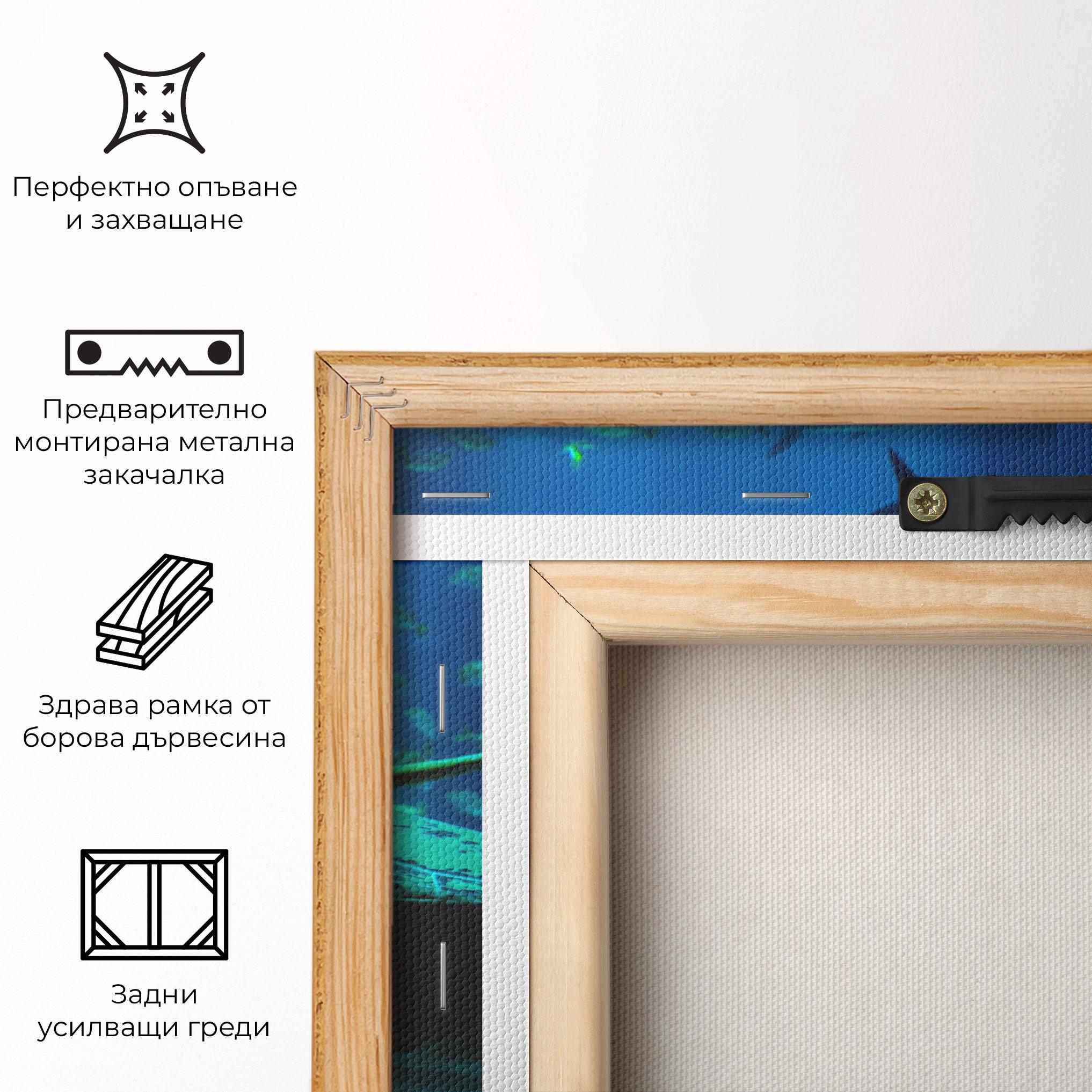 Картина на платно Green Turtule mockup 5