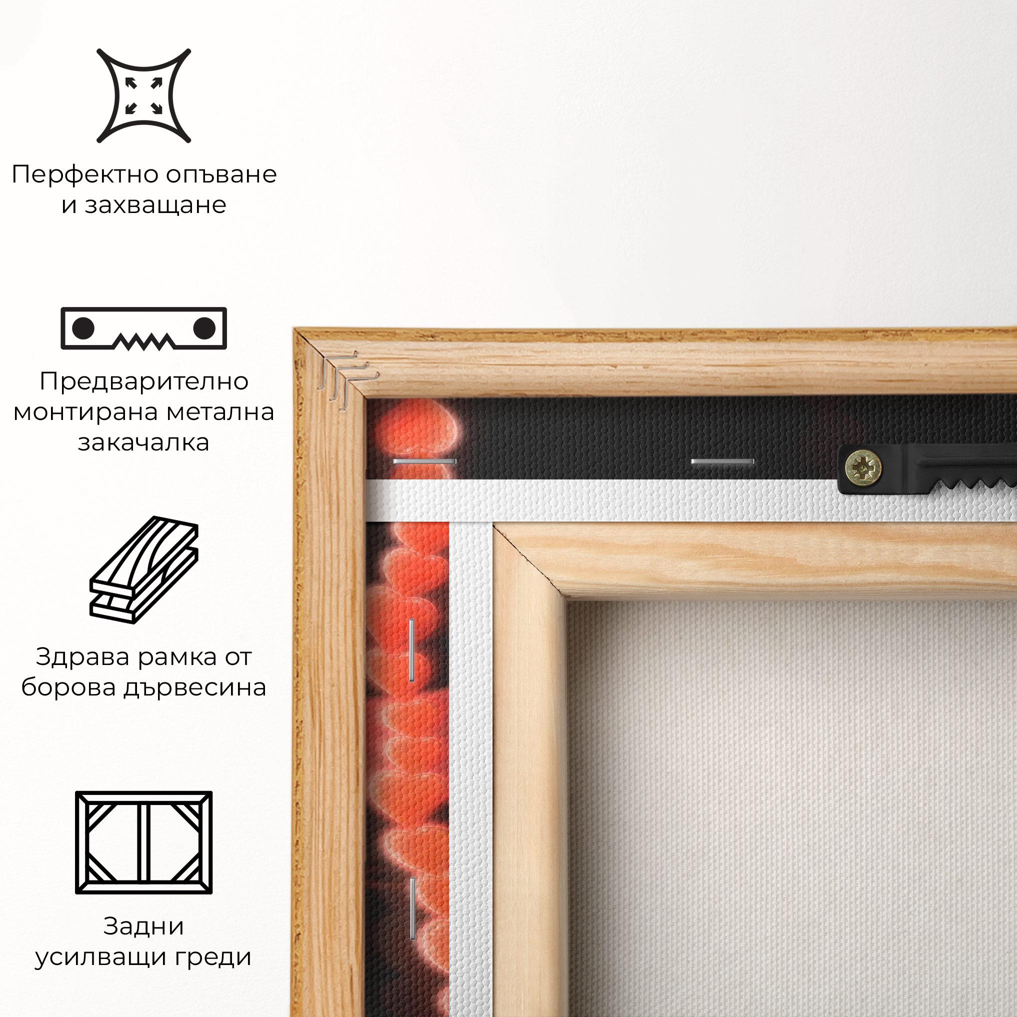 Картина на платно Orange Fish Heart mockup 5