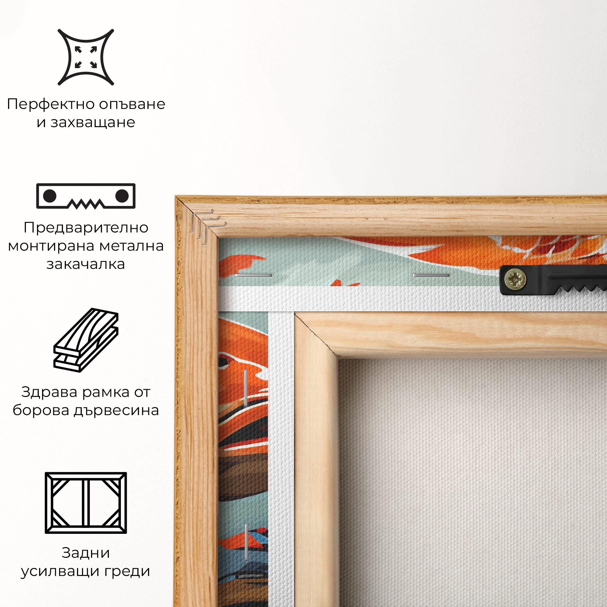 Картина на платно Orange Koi mockup 5
