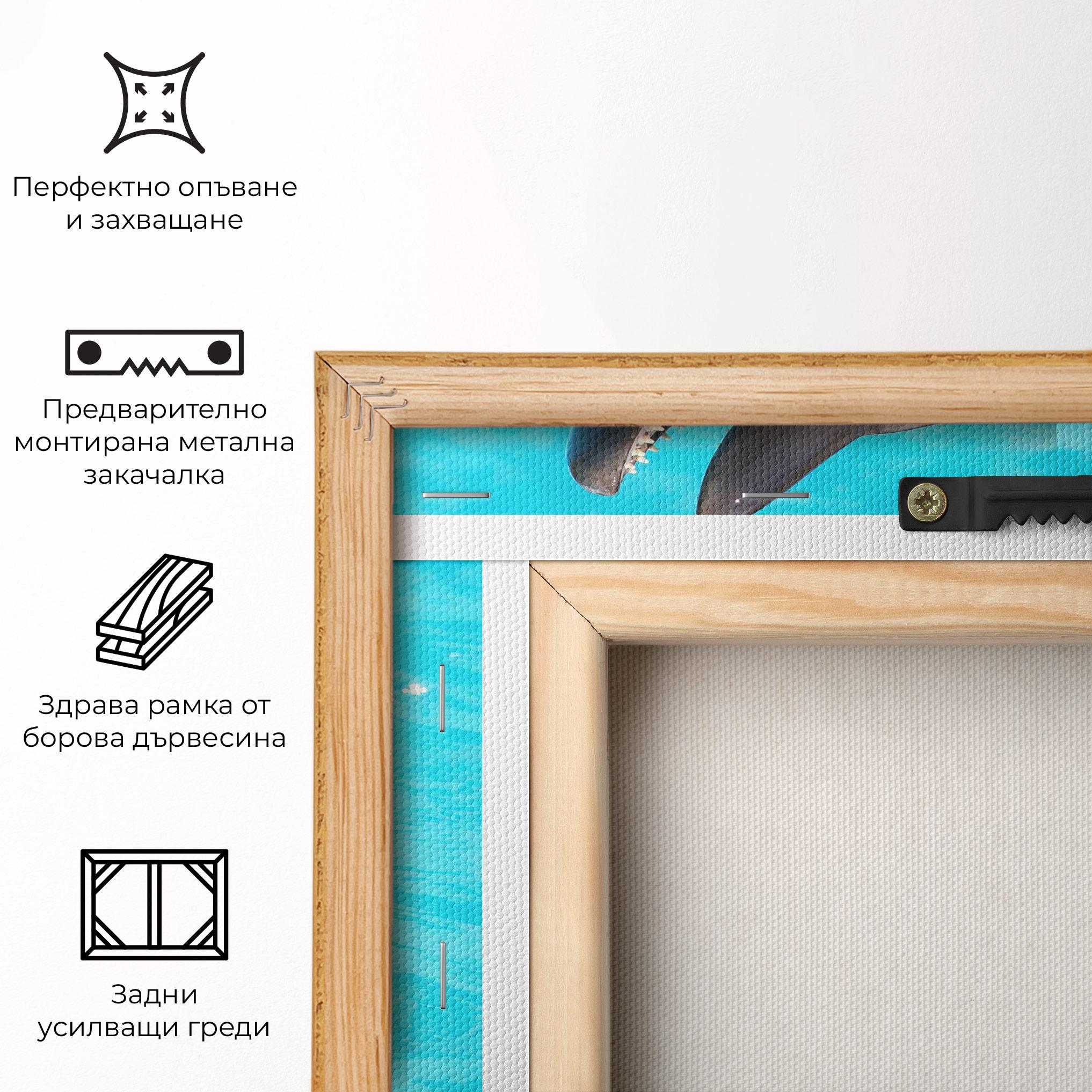 Картина на платно Trained Dolphin mockup 5