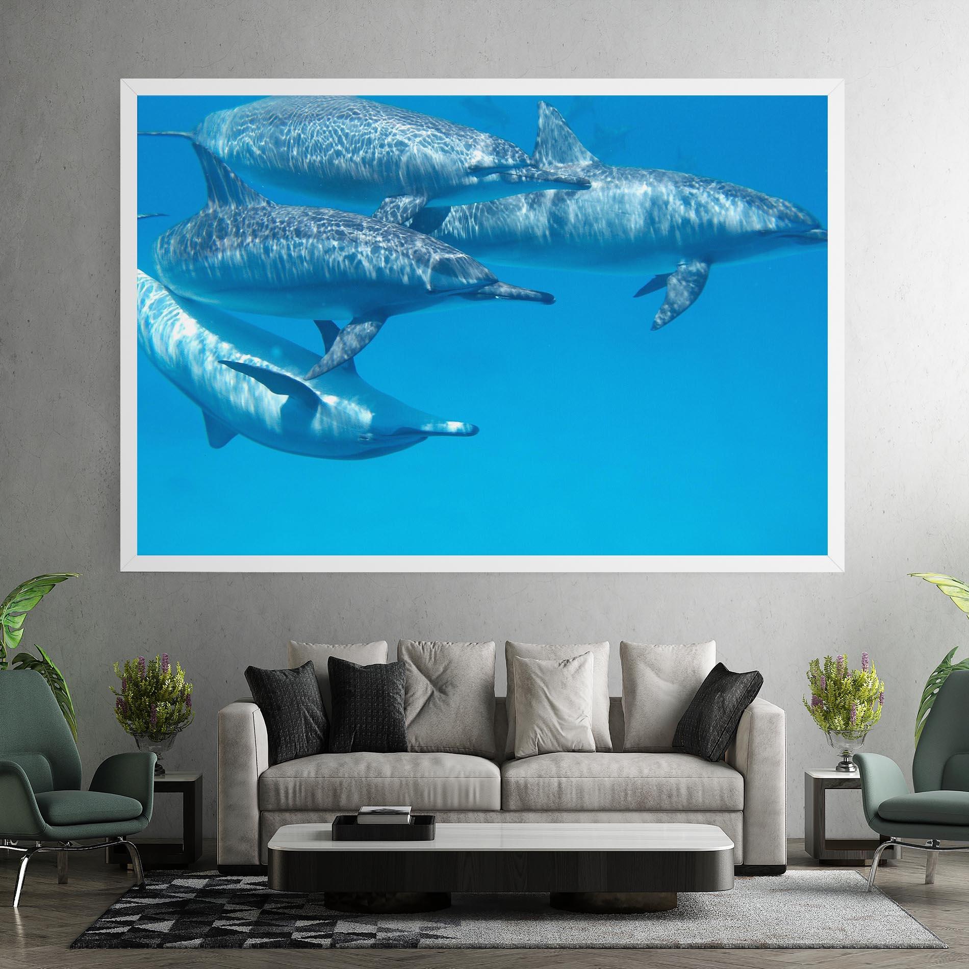 Картина на платно Family Of Dolphins mockup 7