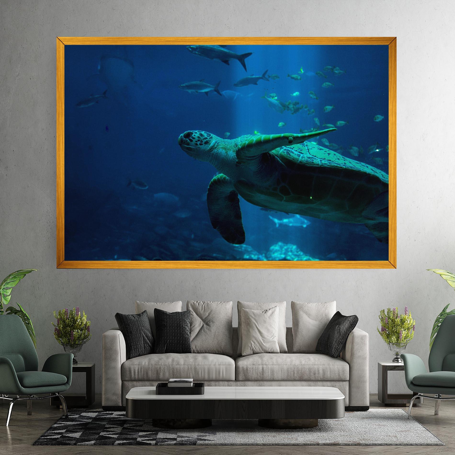 Картина на платно Green Turtule mockup 7