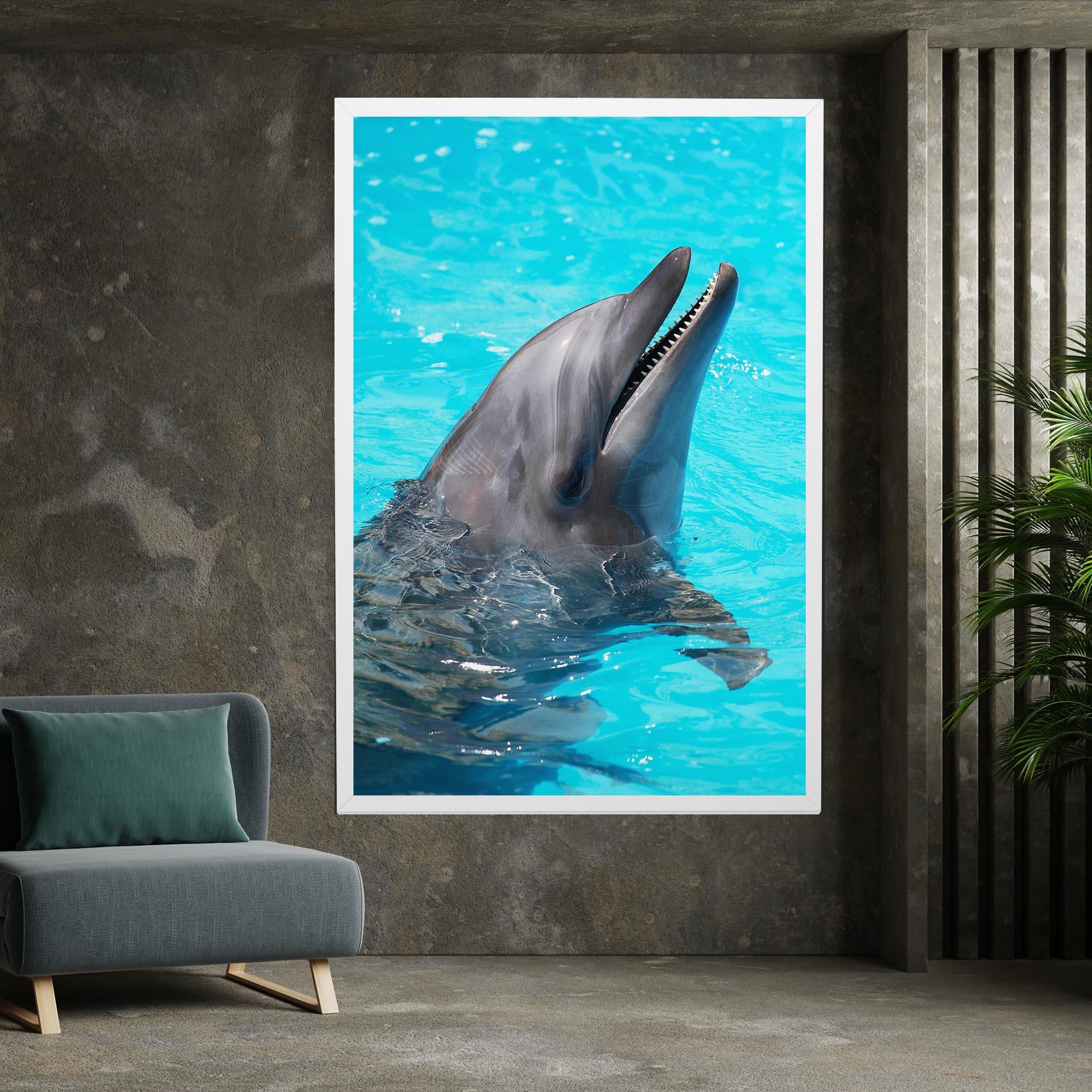 Картина на платно Trained Dolphin mockup 7