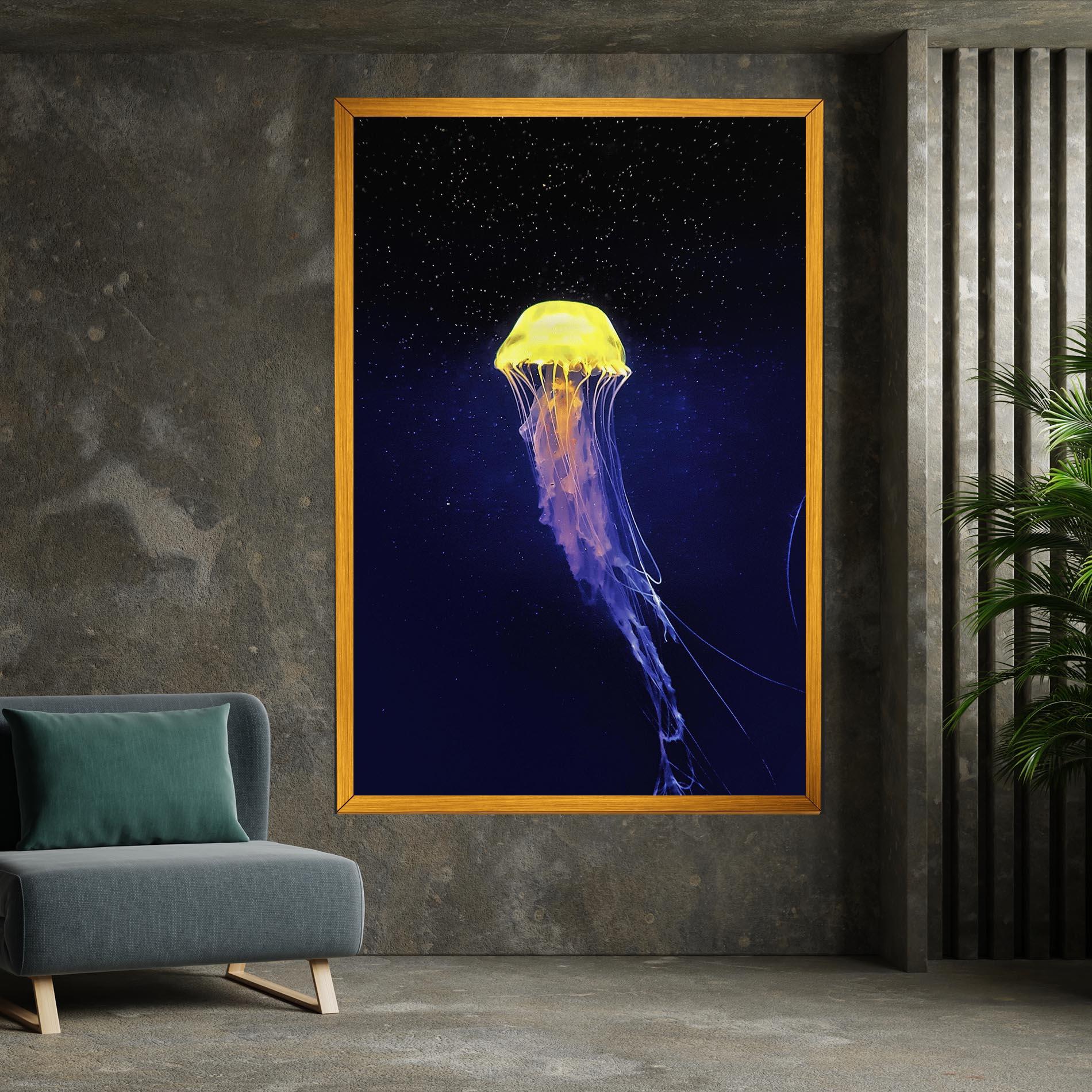 Картина на платно Purple Jellyfish mockup 7