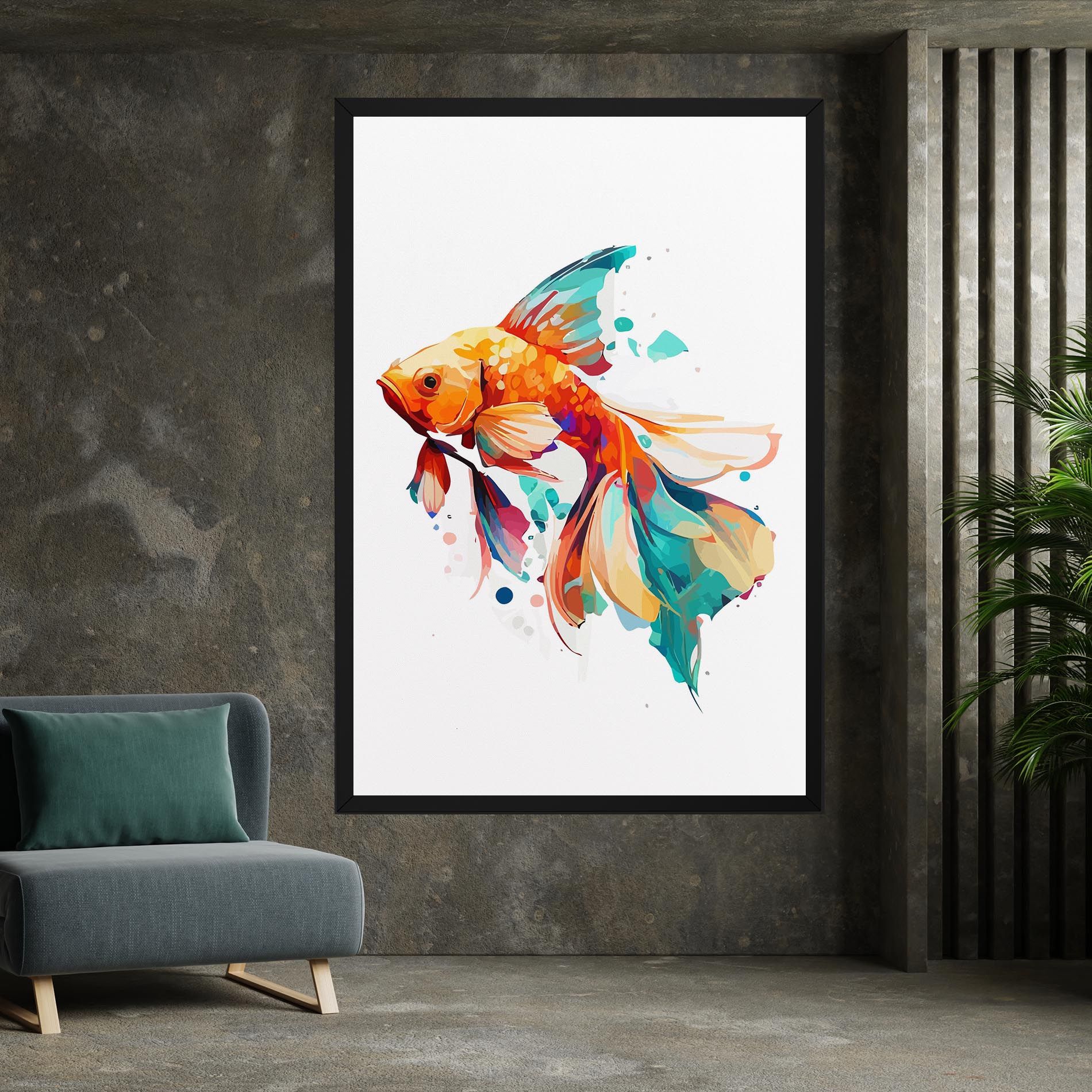 Blue Orange Fish mockup 7