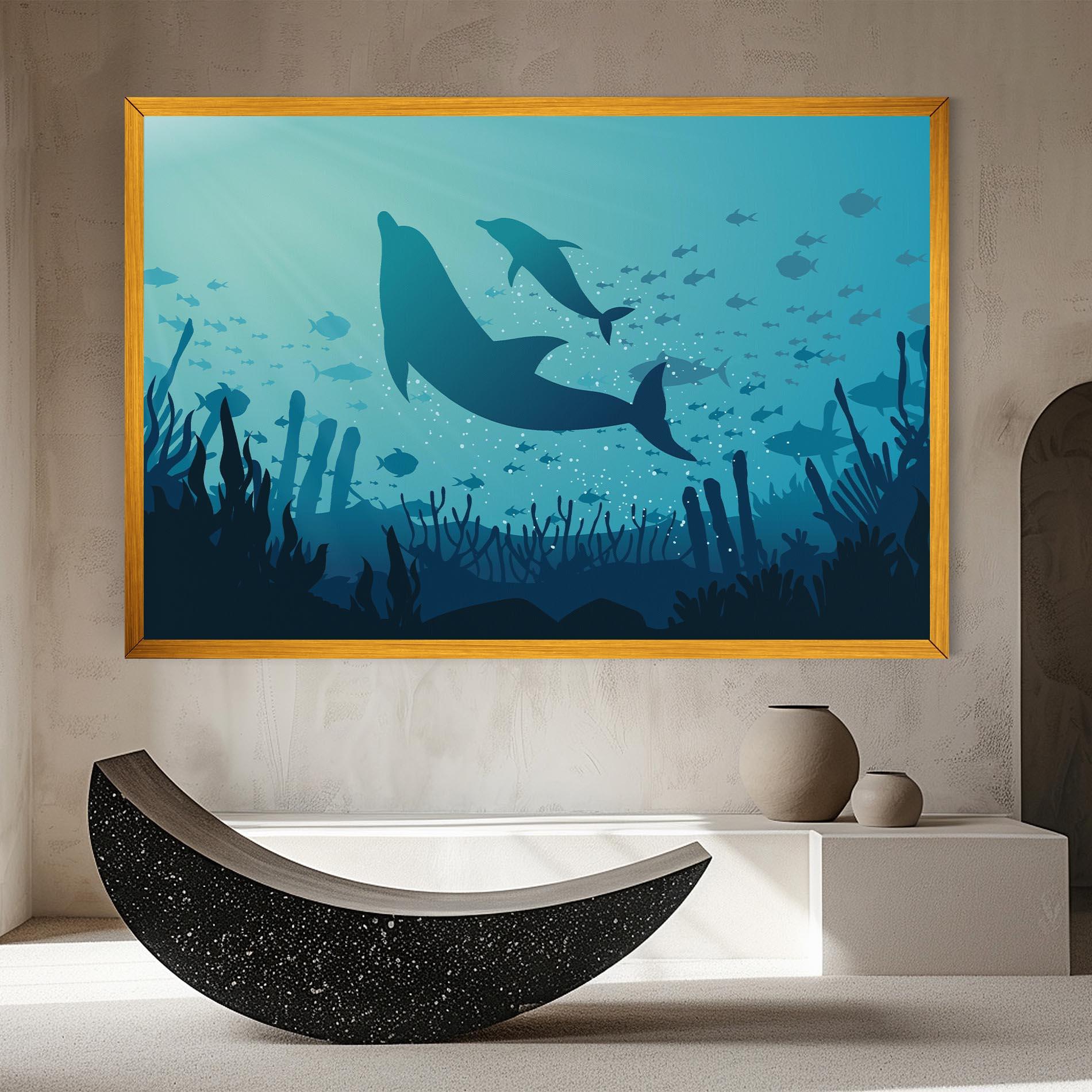 Картина на платно Blue Ocean mockup 8