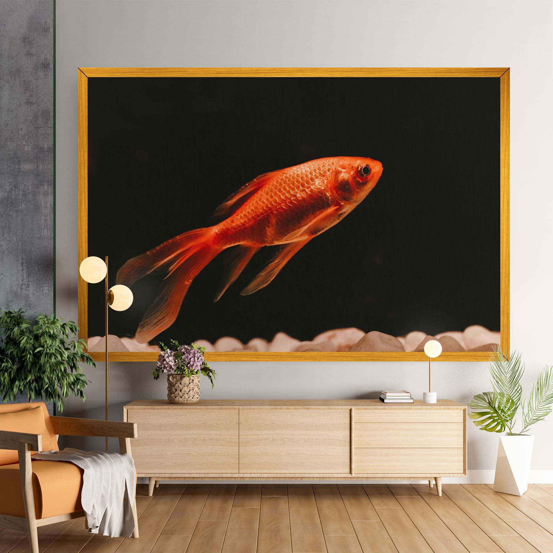 Картина на платно Small Orange Fish mockup 9