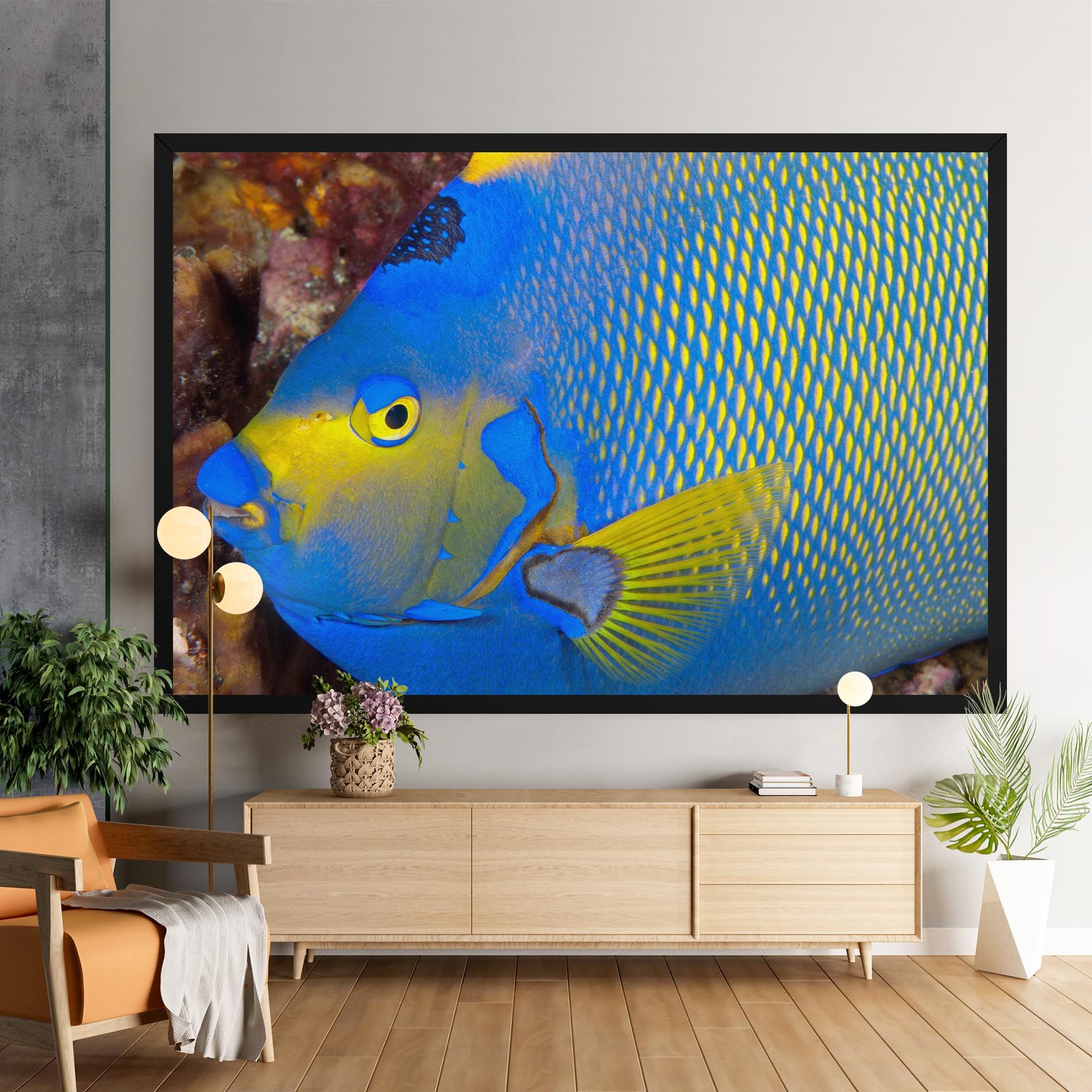 Blue Yellow Fish mockup 9