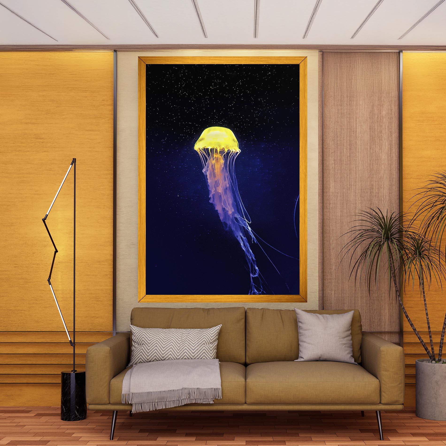 Картина на платно Purple Jellyfish mockup 9