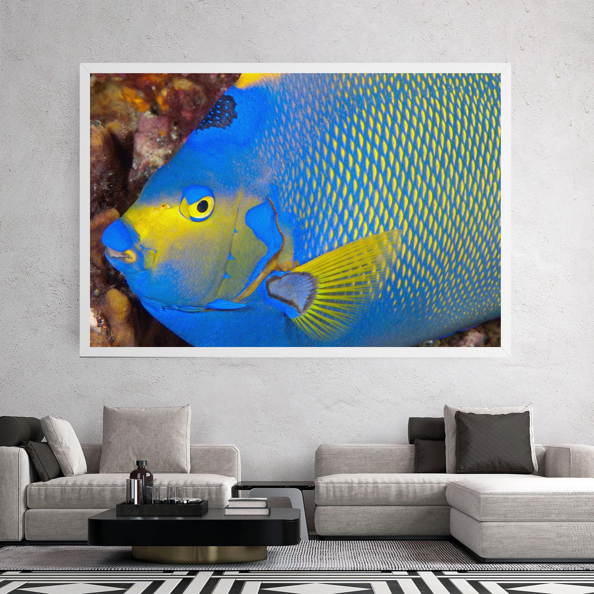 Картина на платно Blue Yellow Fish mockup 2
