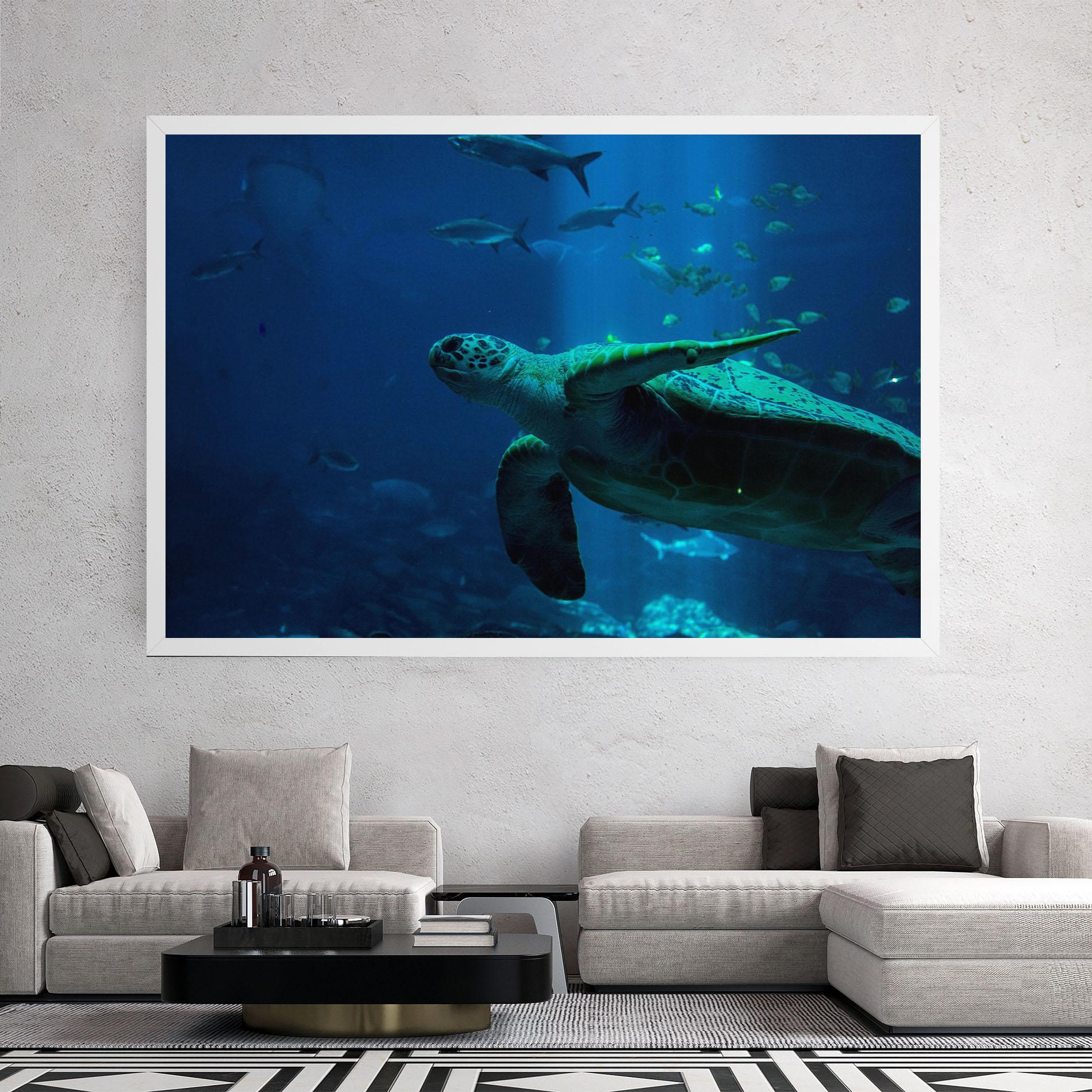 Картина на платно Green Turtule mockup 2
