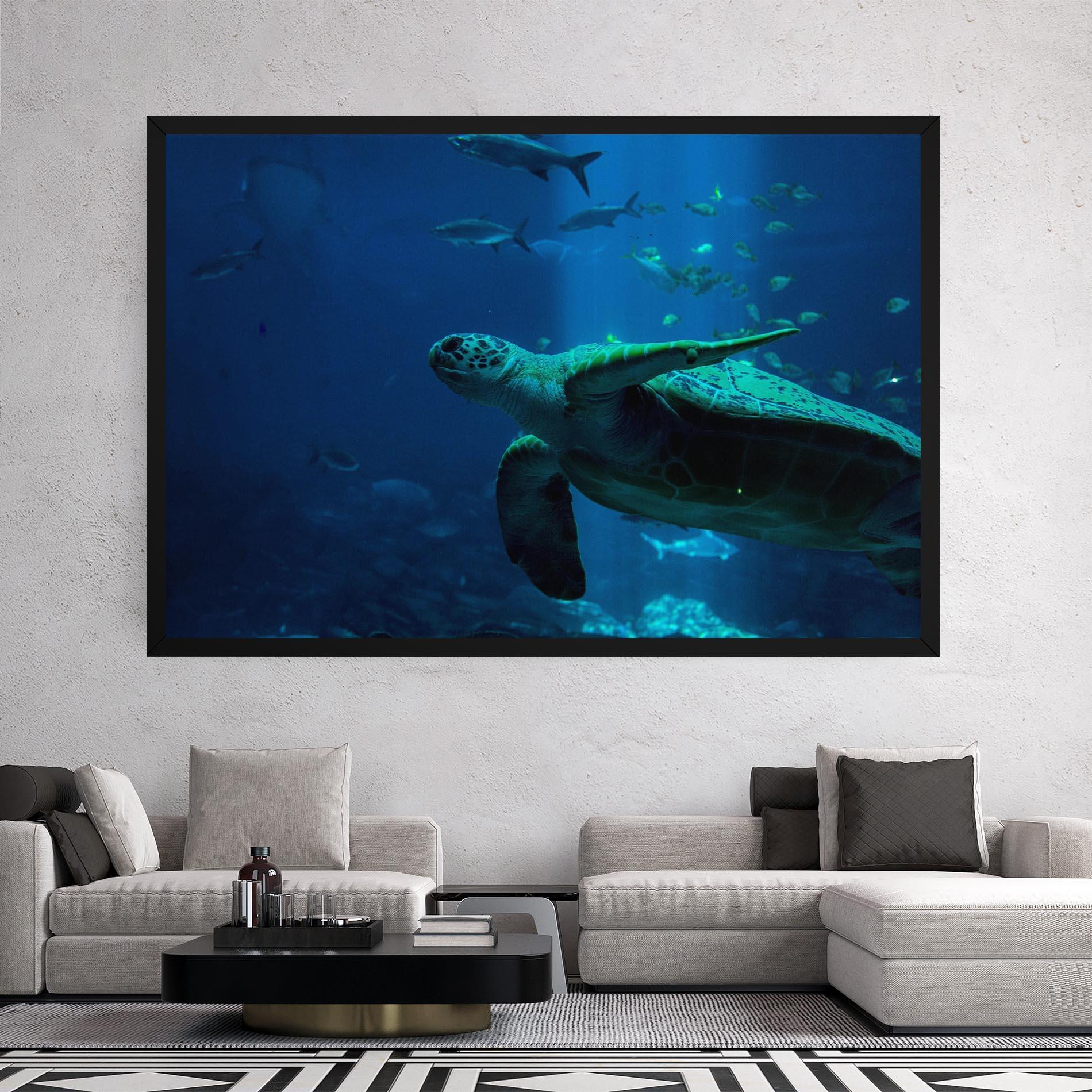 Картина на платно Green Turtule mockup 2