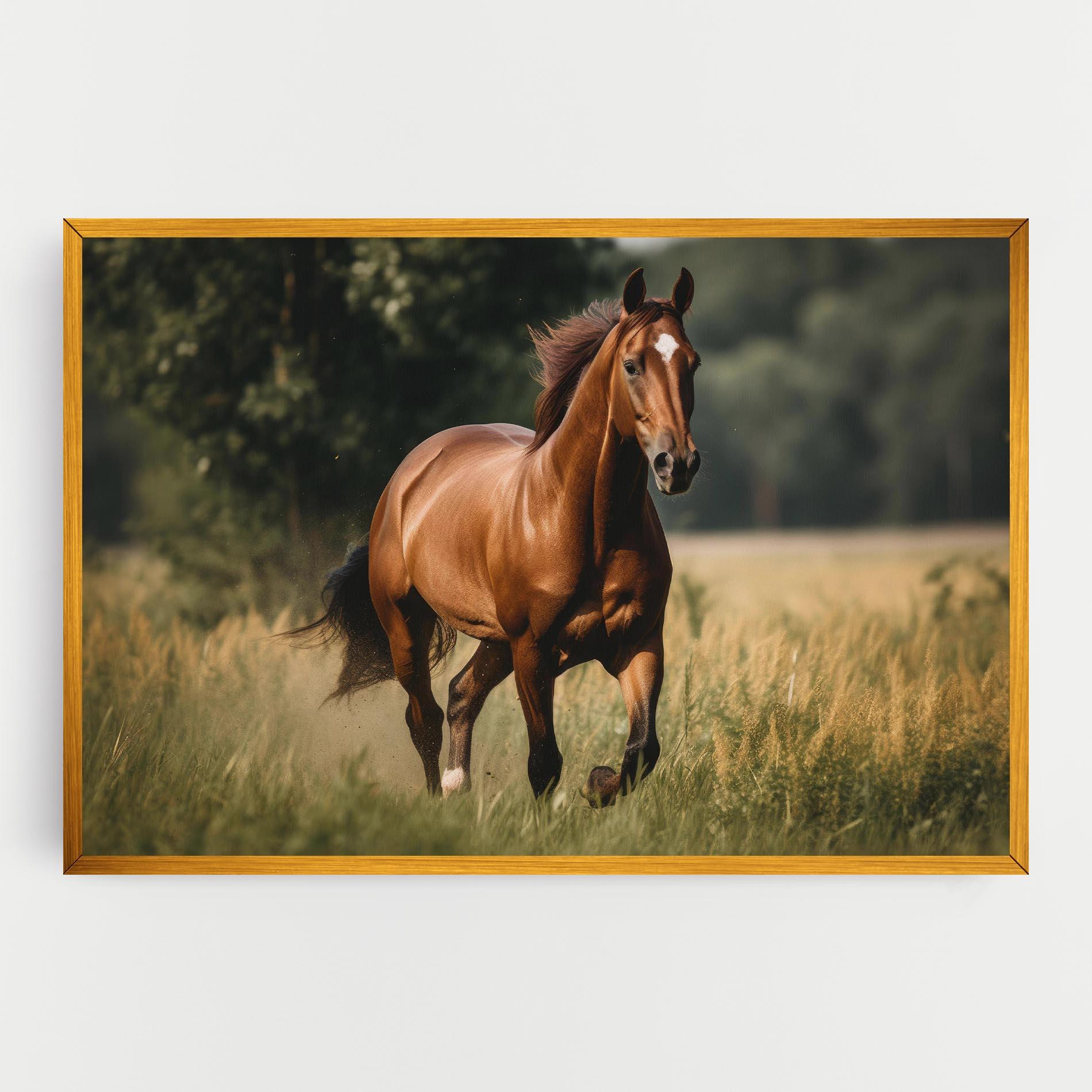 Картина на платно Wild Horse Running mockup 0