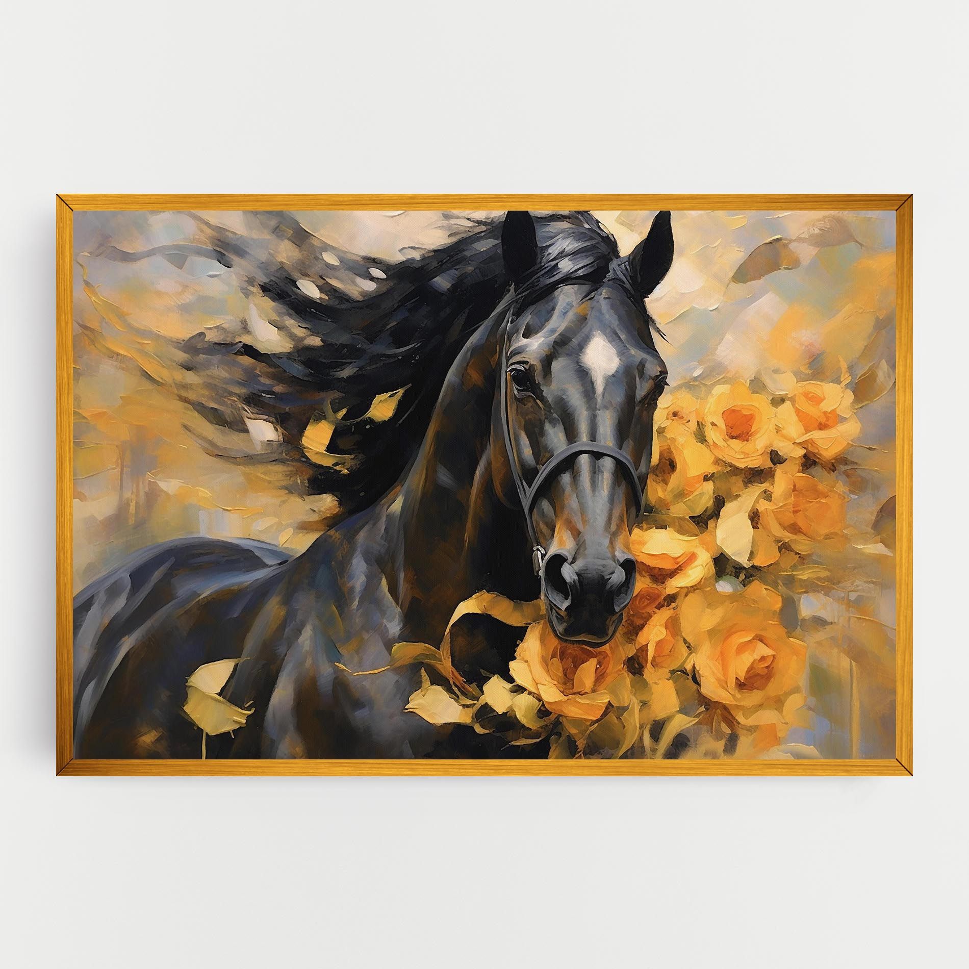 Yellow Roses Horse mockup 0