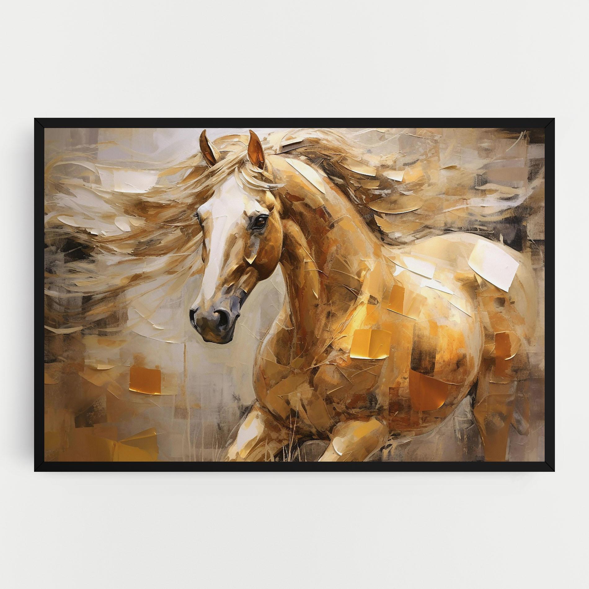 Картина на платно Light Brown Horse mockup 0