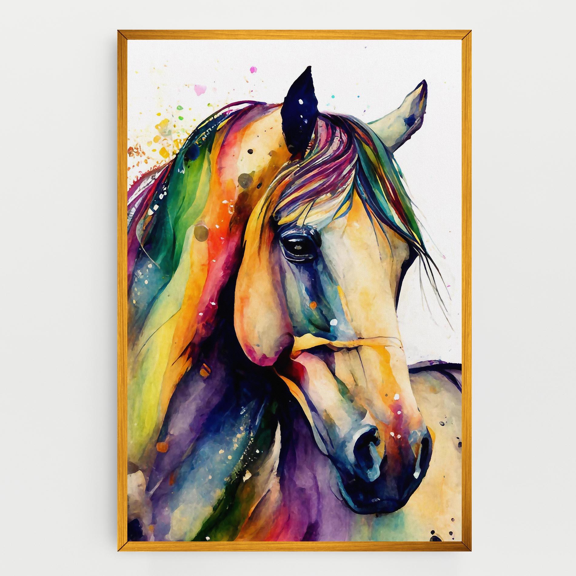 Картина на платно Colorful Horse mockup 0