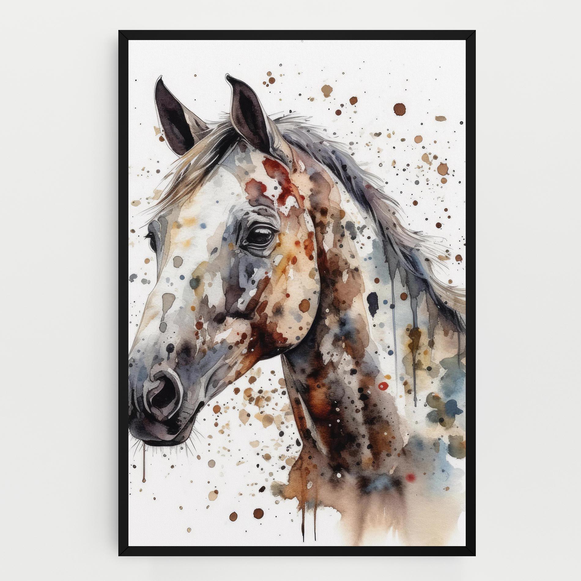 Картина на платно Watercolor Horse mockup 0