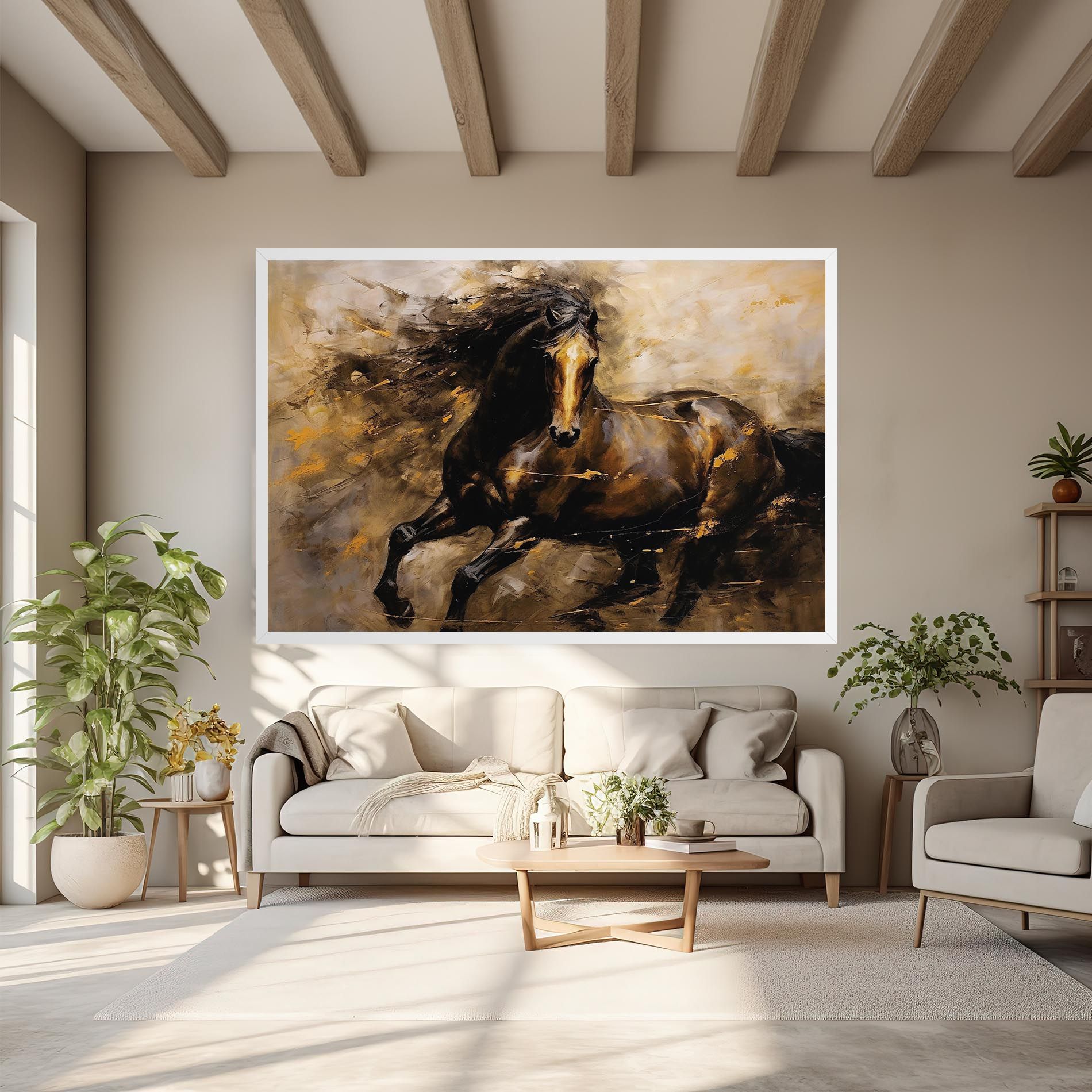 Gold Brown Horse mockup 6